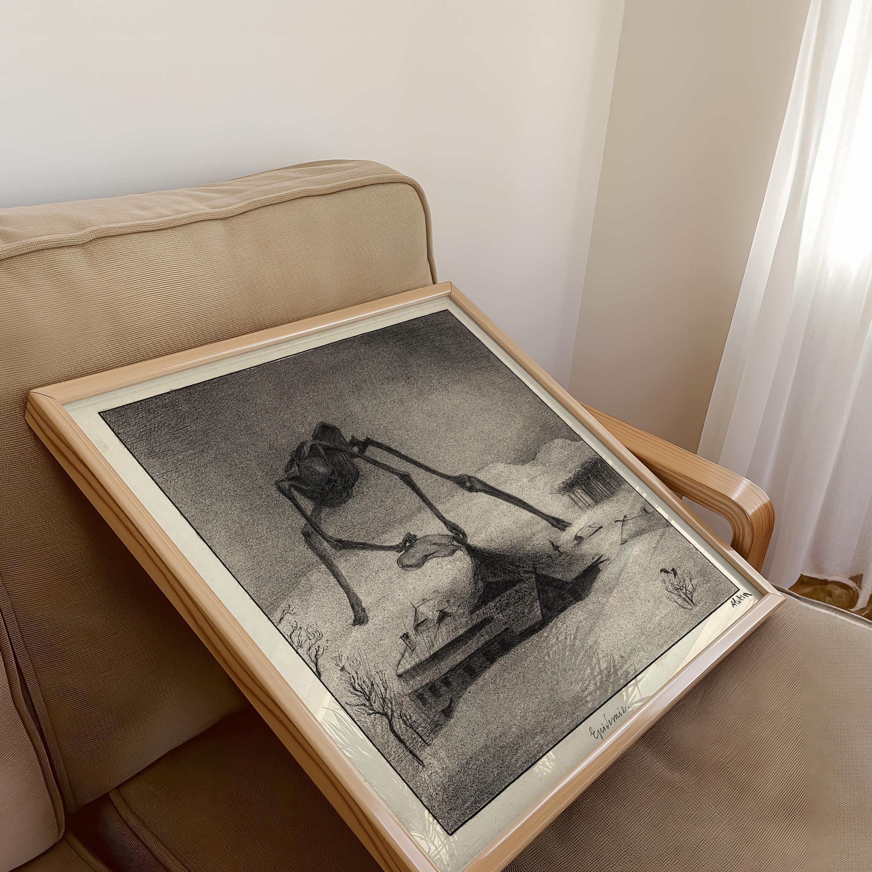 Alfred Kubin - The Plague | Famous Surreal Symbolist Monochrome Sketch Art (available handframed or unframed) 1x1 - 9ArtPrints