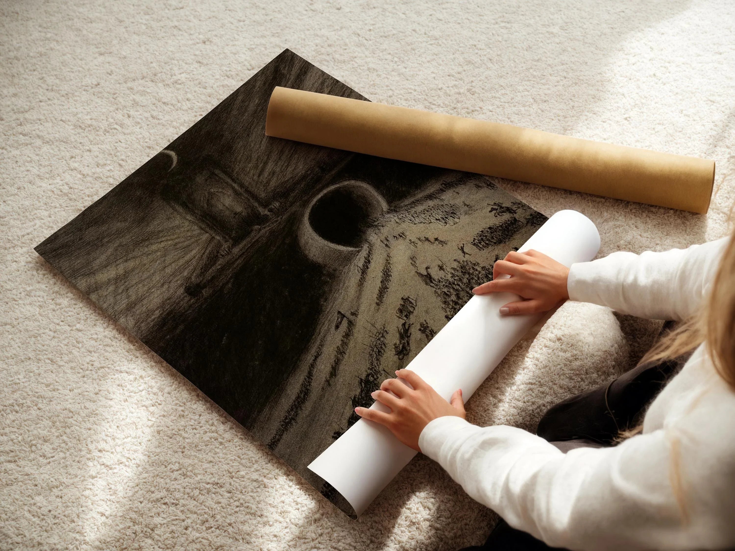 Alfred Kubin 'The Way to Hell' Print: Vintage Symbolist Sketch Art - 9ArtPrints