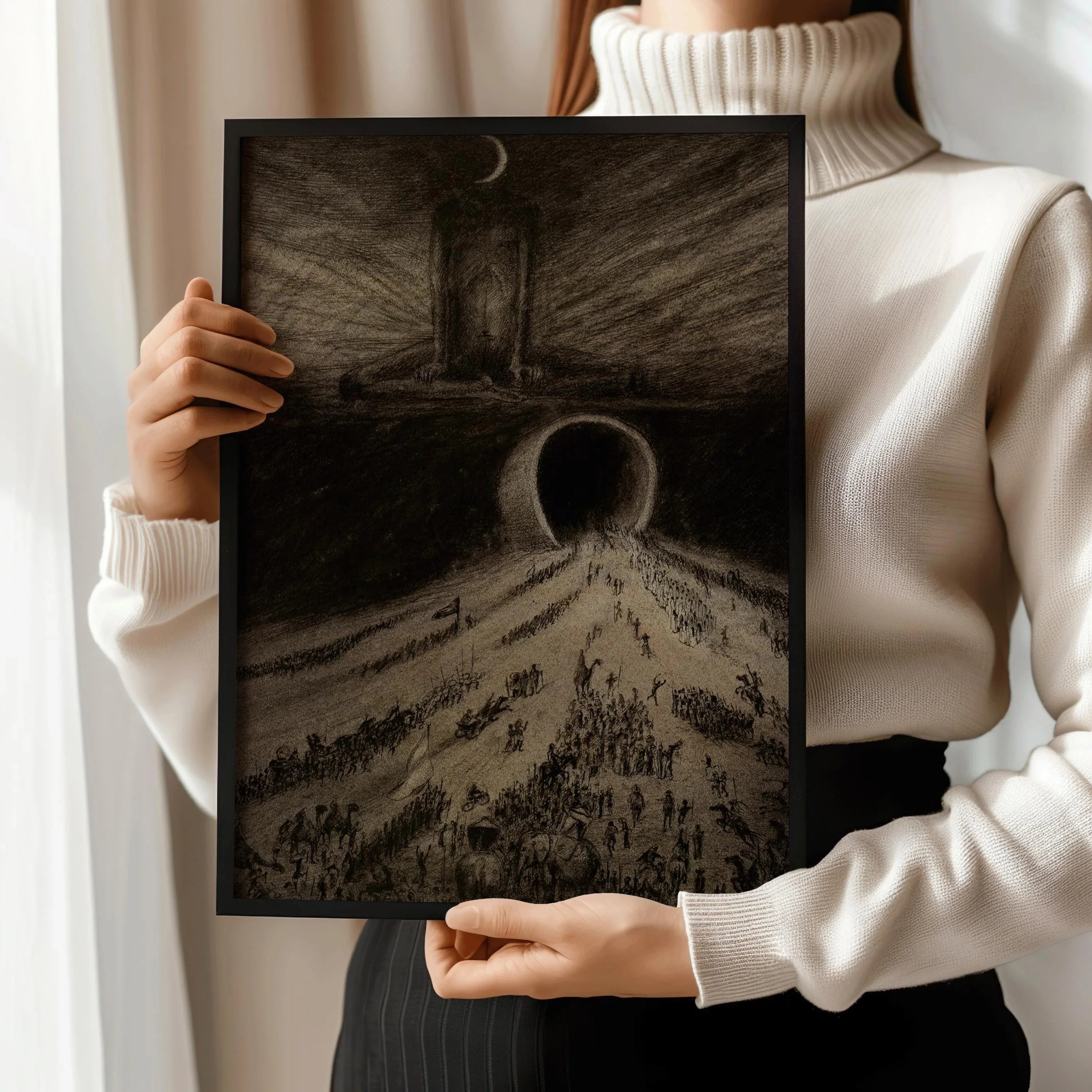 Alfred Kubin - The Way to Hell | Symbolist Artwork | Vintage Neutral Sketch Art available framed or unframed - 9ArtPrints