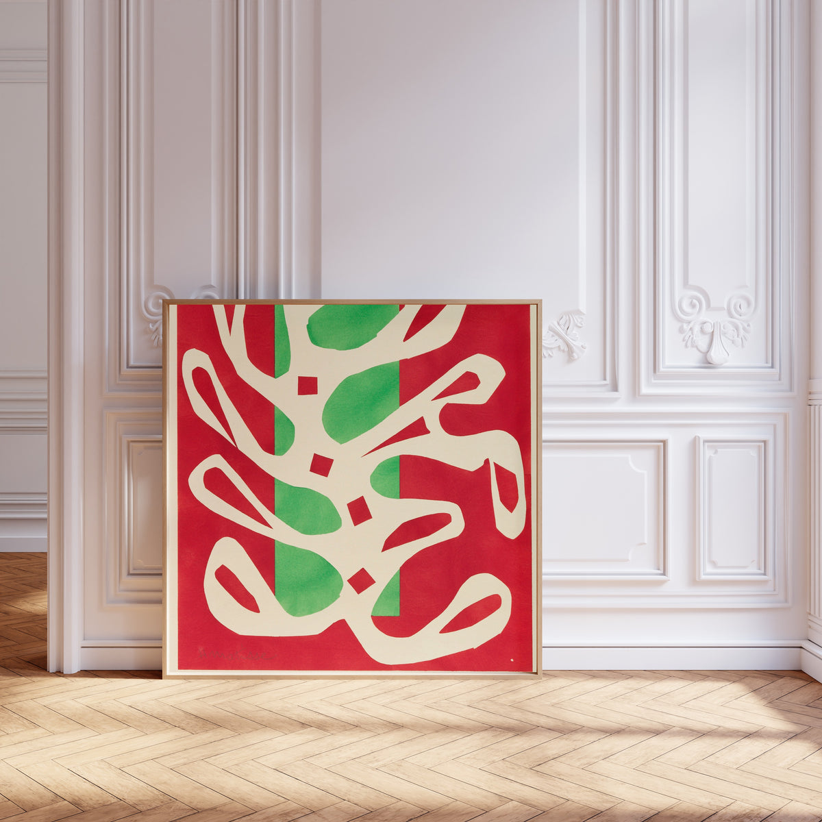 Henri Matisse — White Algae on Red and Green Ground | Papiers Découpés Fine Art Print