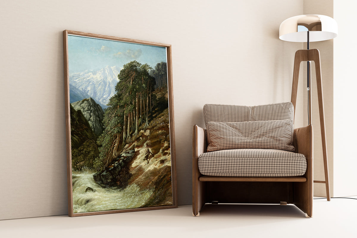 Gustave Doré — Alpine Landscape with Beck | Fine Art Print