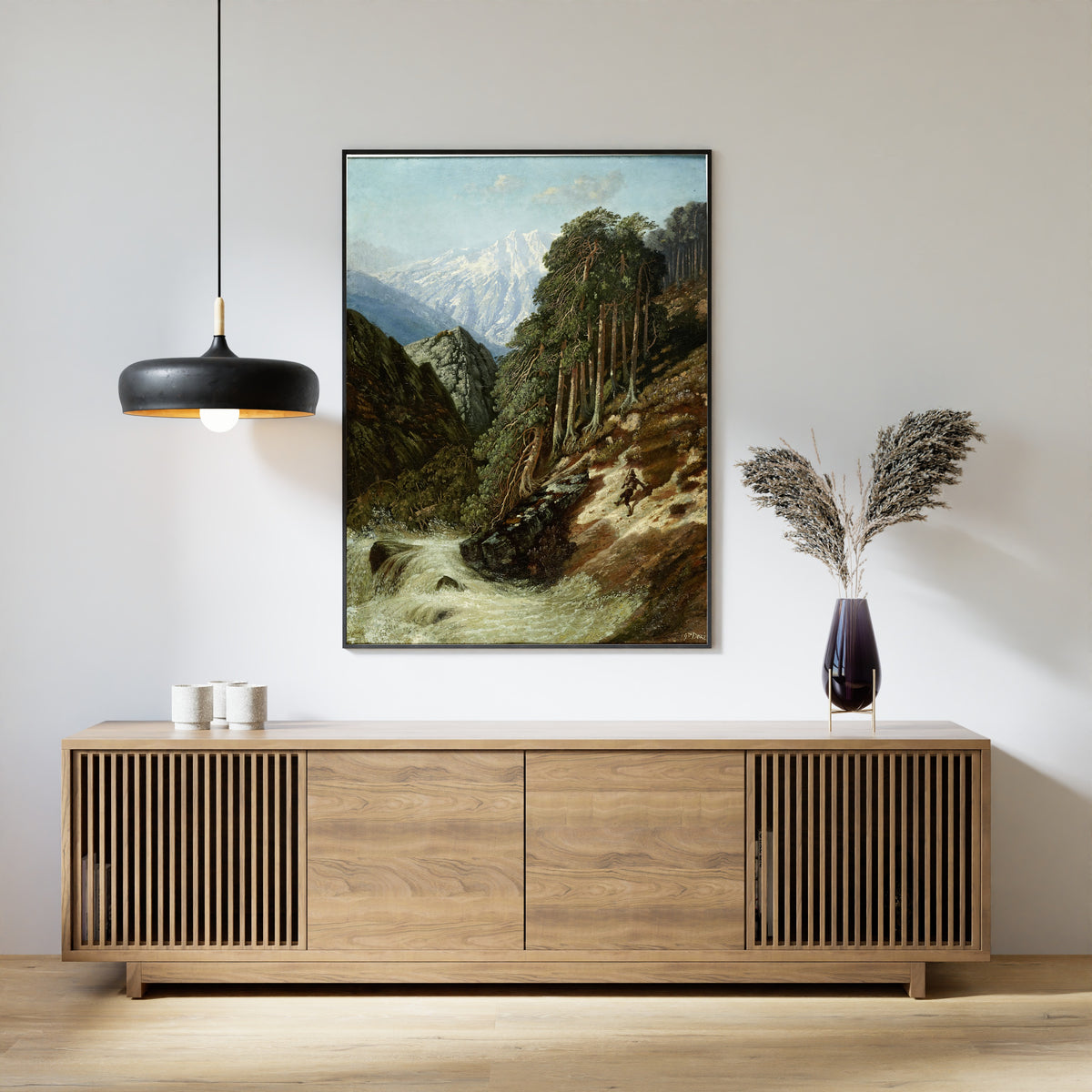 Gustave Doré — Alpine Landscape with Beck | Fine Art Print
