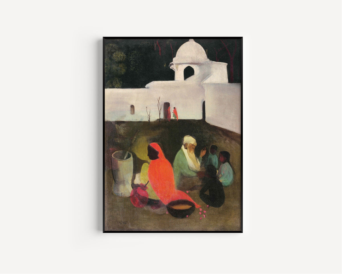 Amrita Sher-Gil — Ancient Story Teller | Fine Art Giclée Print - 9ArtPrints