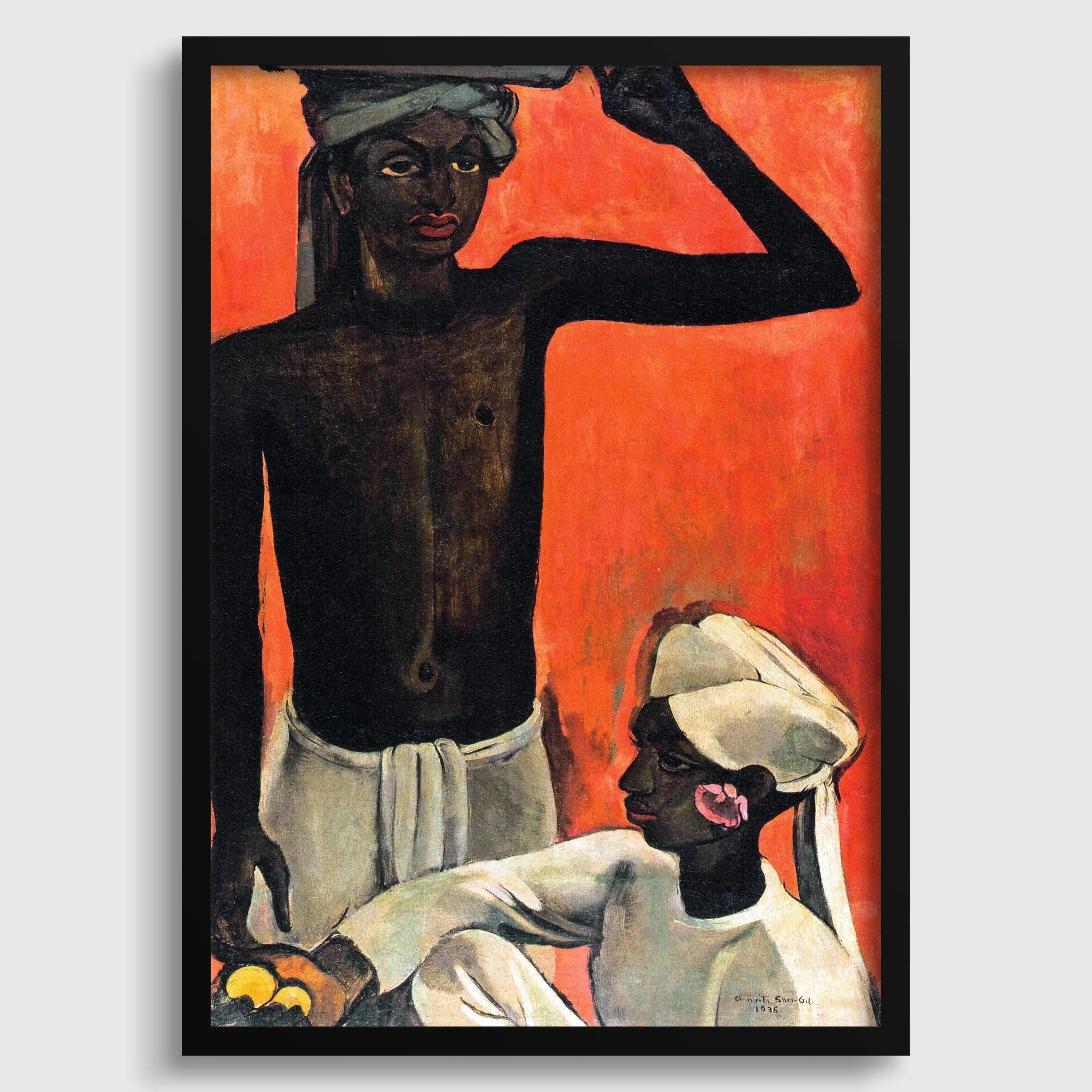 Amrita Sher - Gil 'Boy with Lemons' Giclée Art Print: Indian Fine Art - 9ArtPrints
