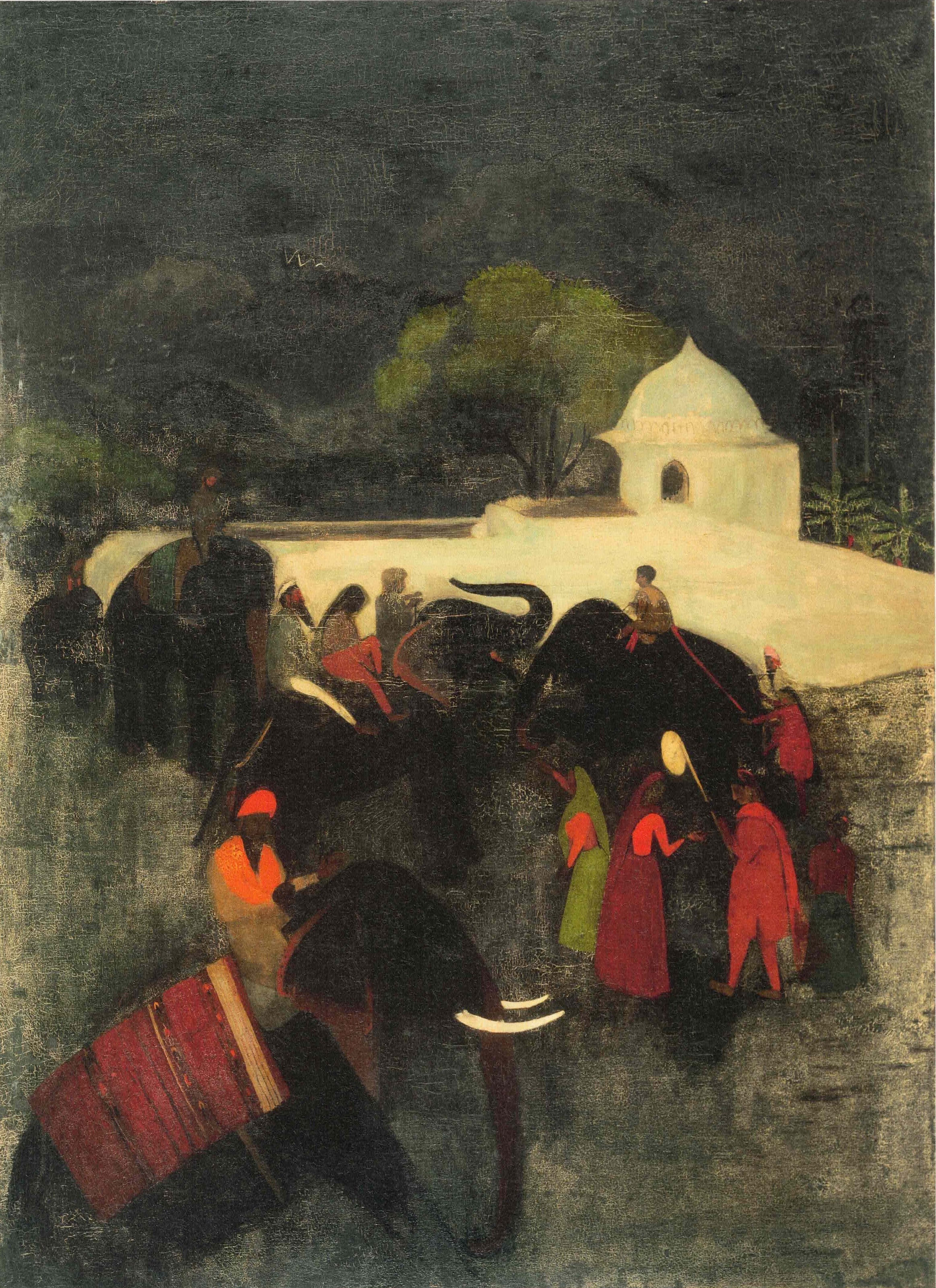 Amrita Sher-Gil — Elephant Promenade | Fine Art Giclée Print - 9ArtPrints