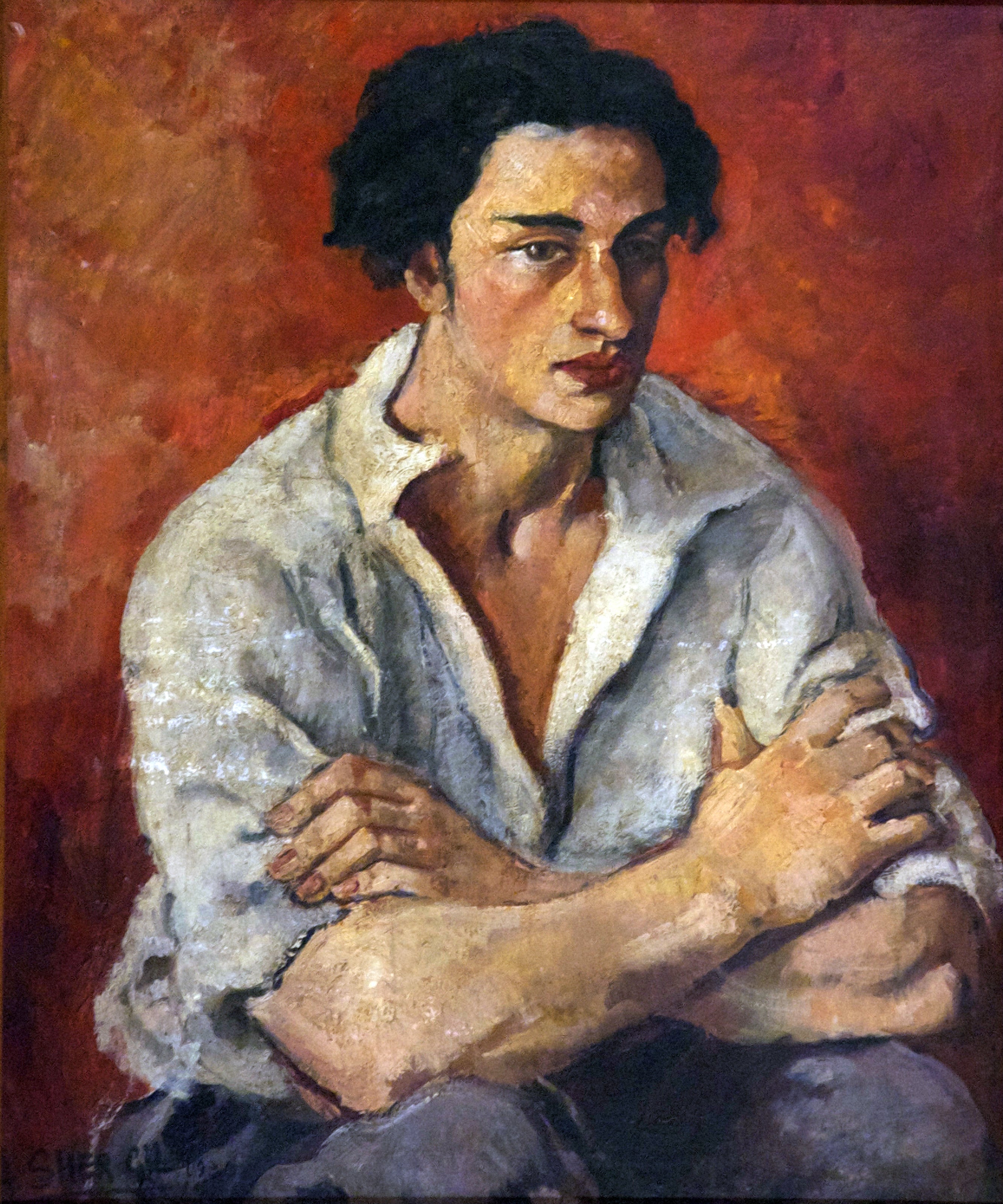 Amrita Sher-Gil — Portrait of a Young Man | Fine Art Giclée Print - 9ArtPrints
