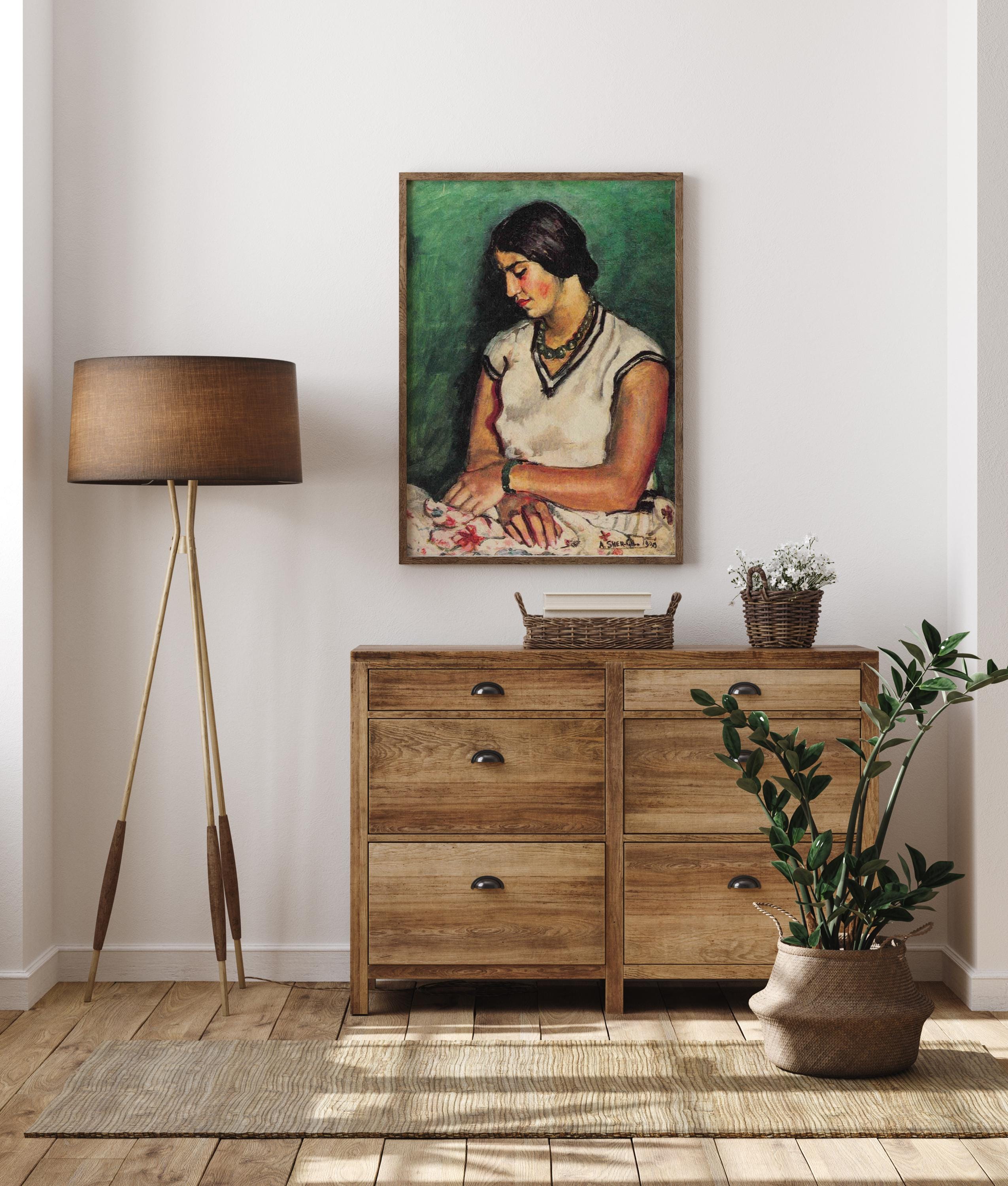 Amrita Sher - Gil Print: Portrait of my Sister - Indian Female Portrait Art, Giclée Fine Art - 9ArtPrints
