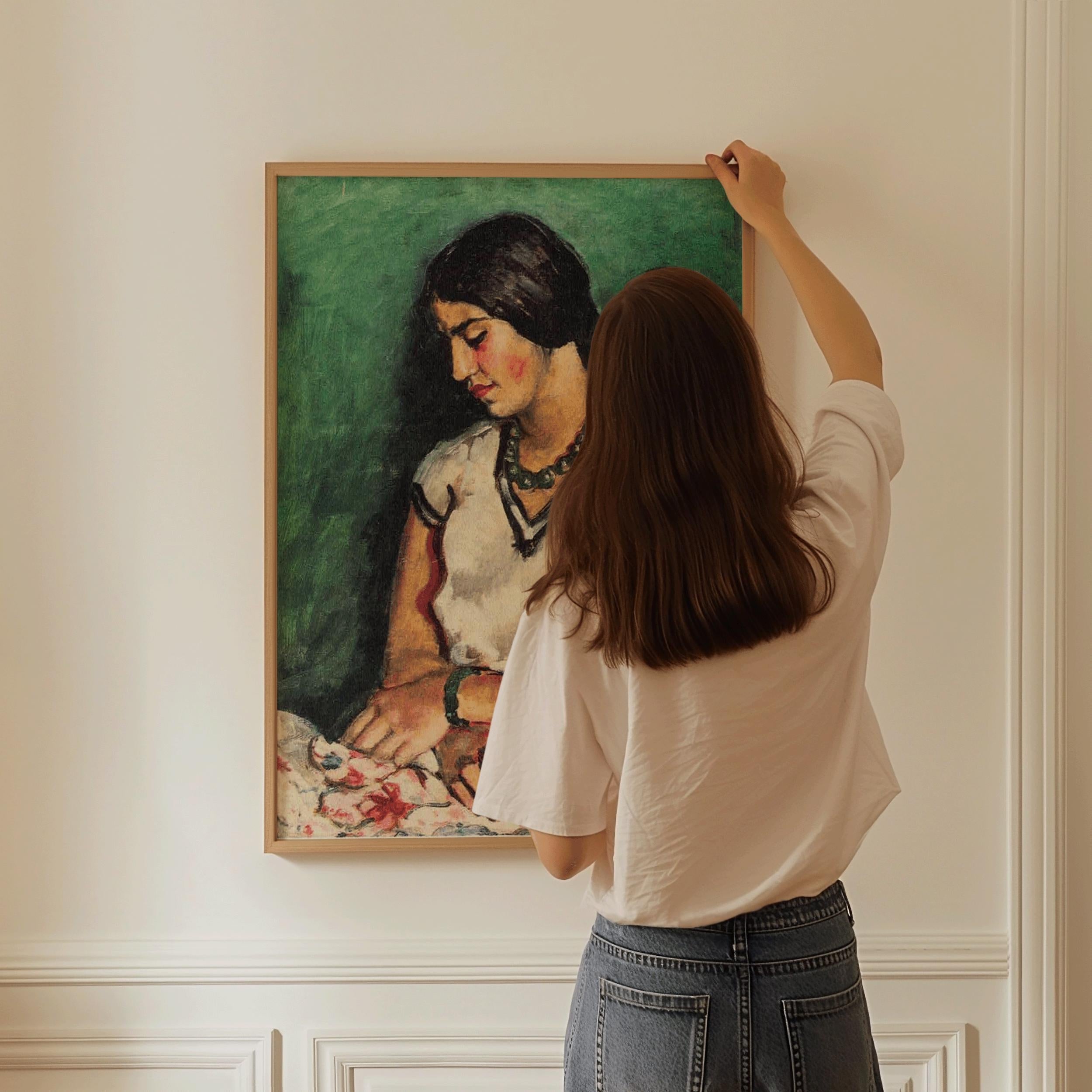 Amrita Sher - Gil Print: Portrait of my Sister - Indian Female Portrait Art, Giclée Fine Art - 9ArtPrints