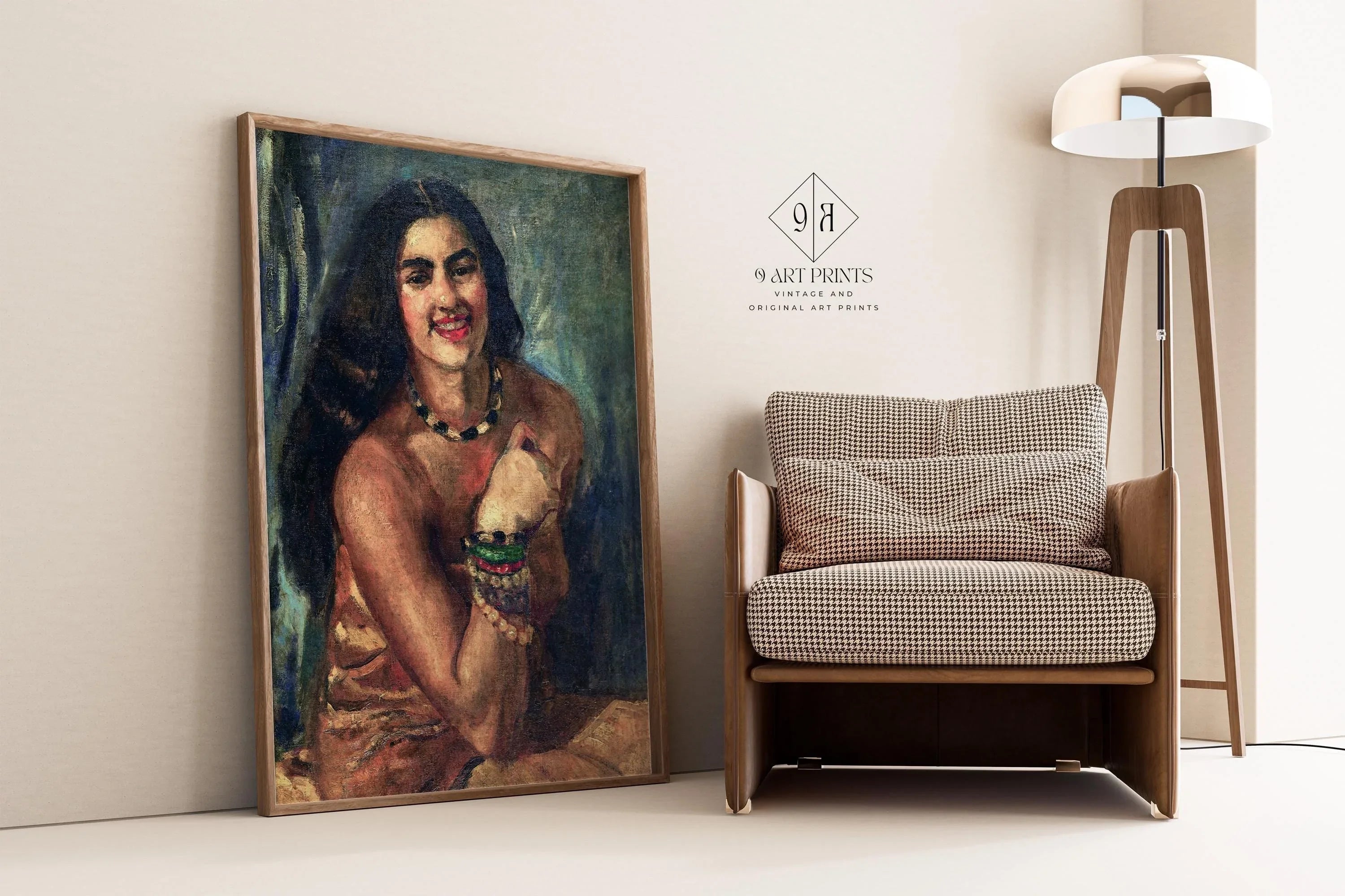 Amrita Sher Gil - Self - Portrait | Indian Artist Female Portrait (available handframed or unframed) - 9ArtPrints