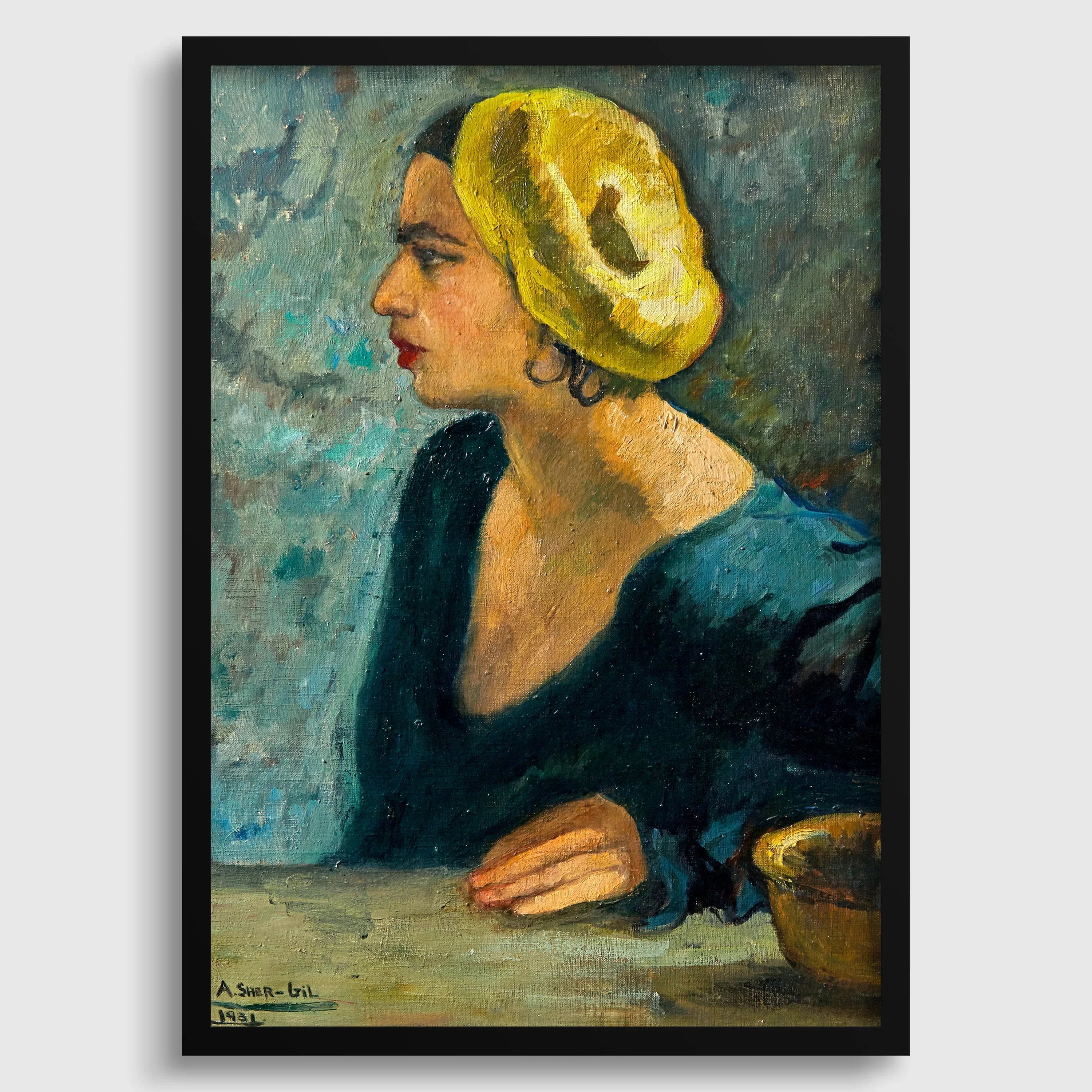Amrita Sher Gil - Self - Portrait | Indian Artist Female Portrait (available handframed or unframed) - 9ArtPrints