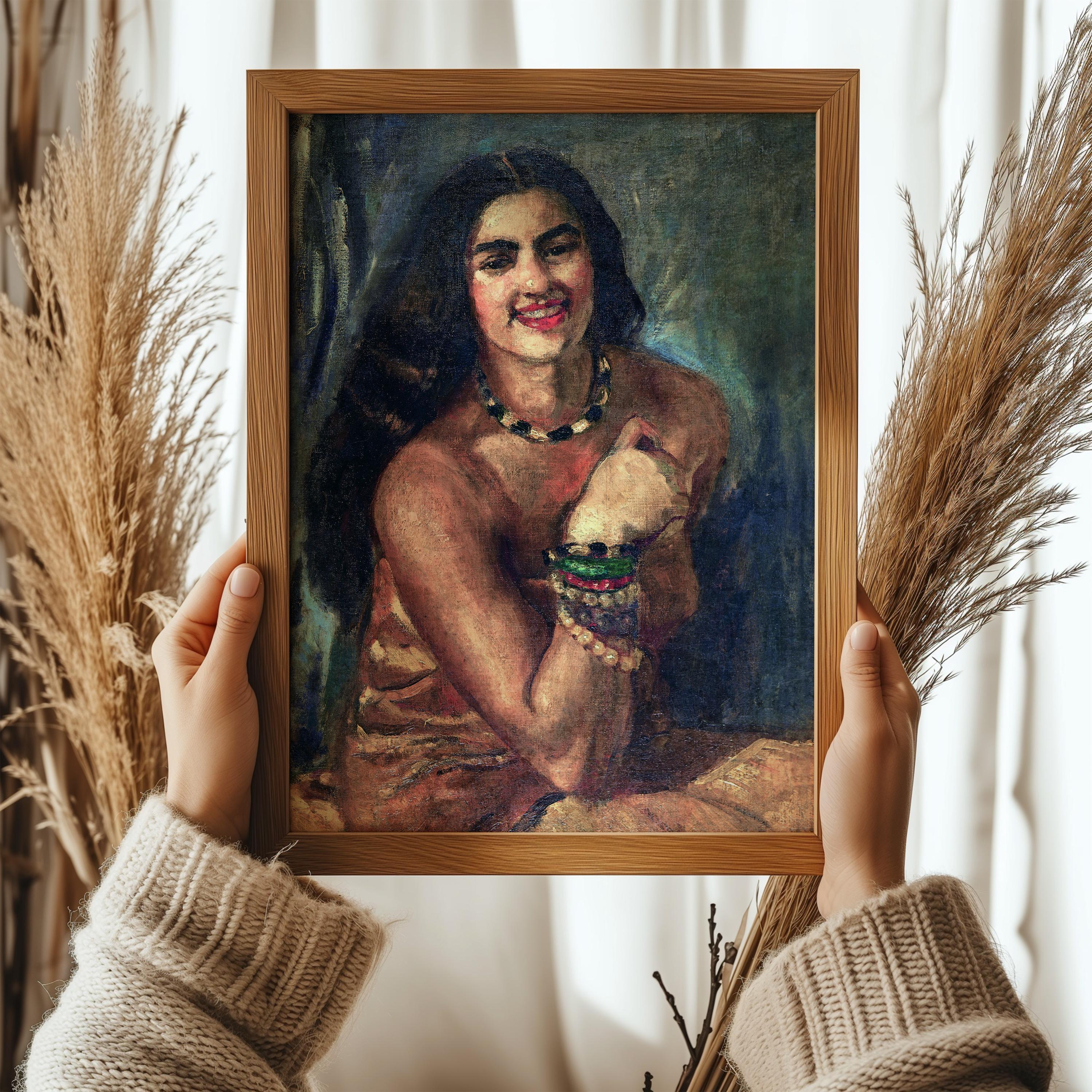 Amrita Sher Gil - Self - Portrait | Indian Artist Female Portrait (available handframed or unframed) - 9ArtPrints