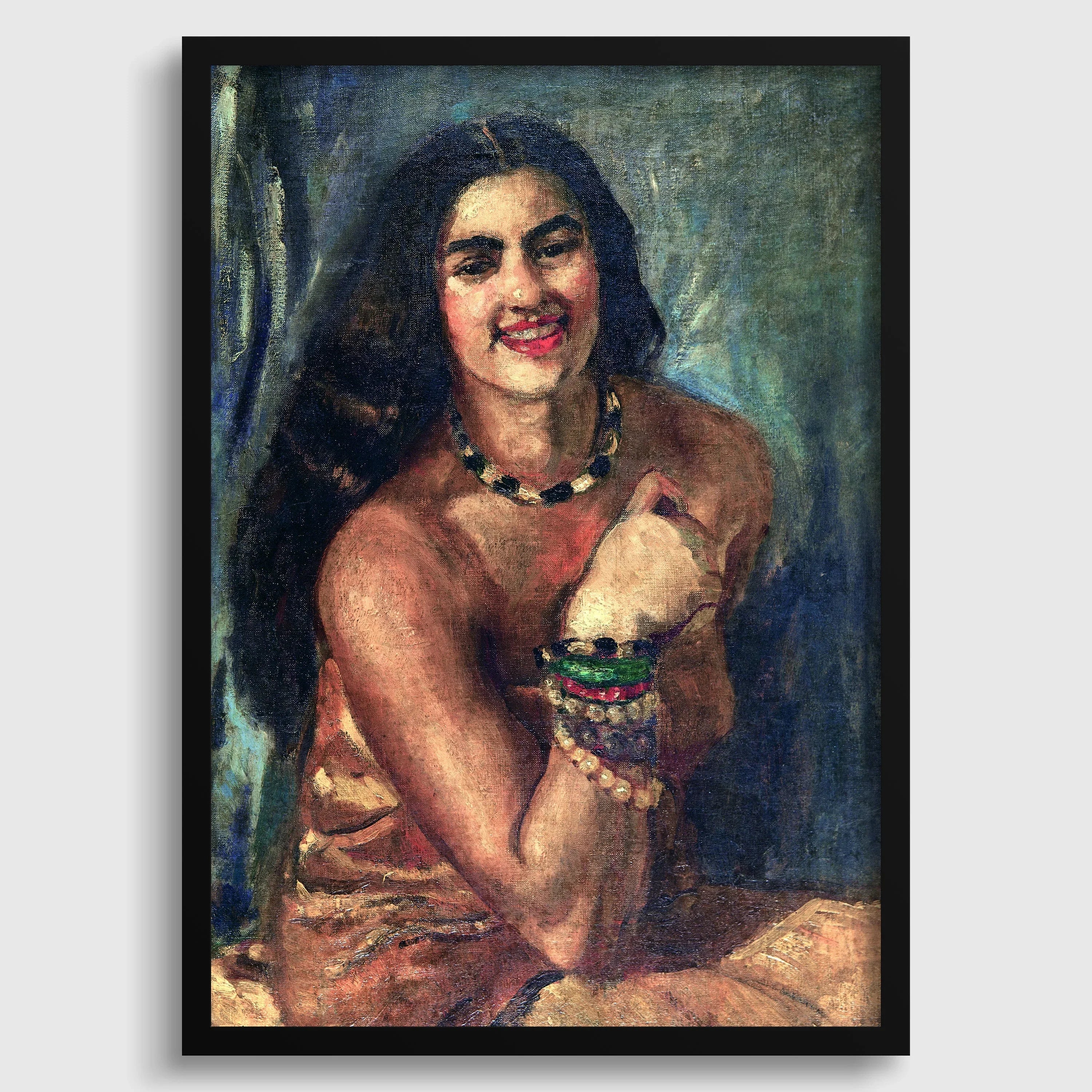 Amrita Sher Gil - Self - Portrait | Indian Artist Female Portrait (available handframed or unframed) - 9ArtPrints