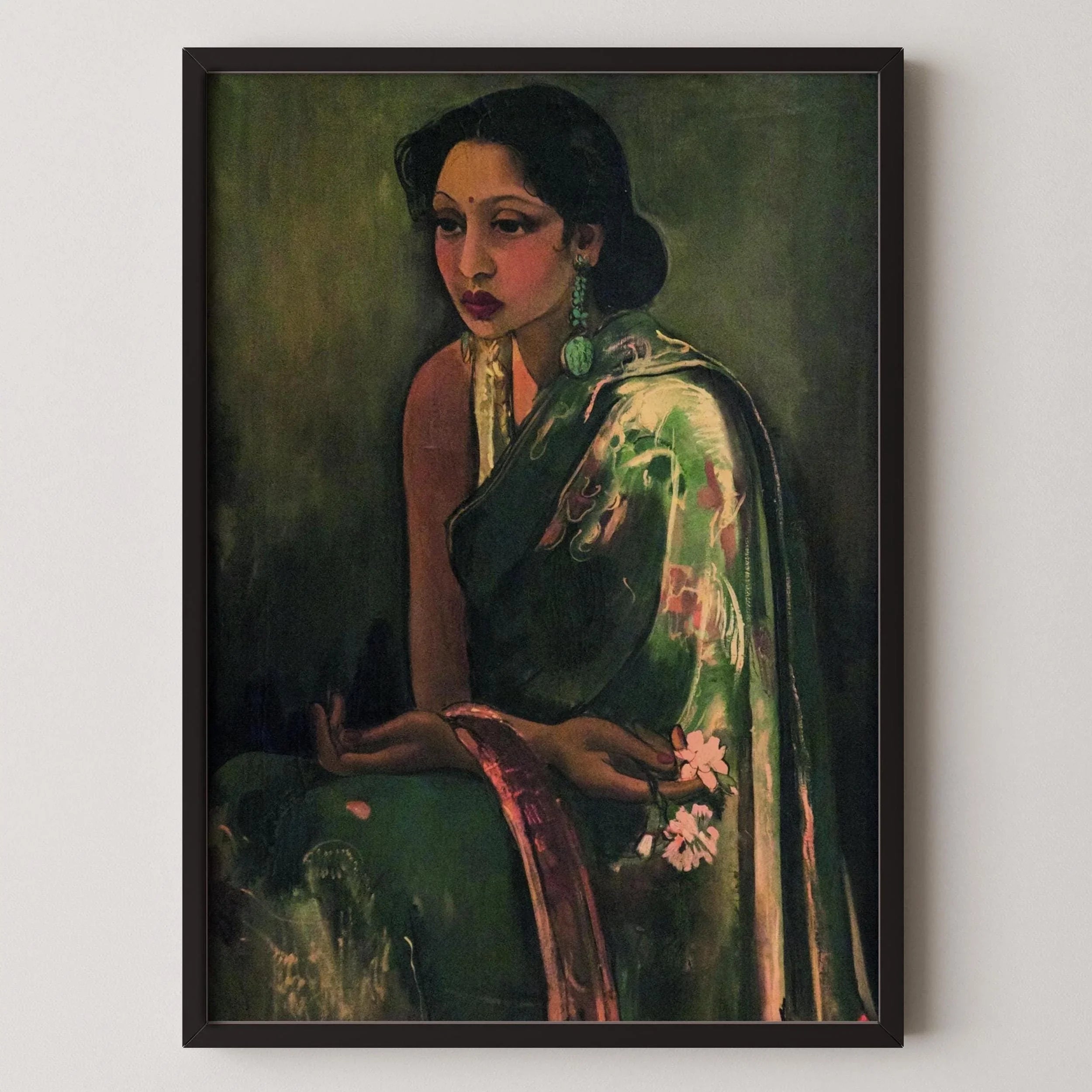 Amrita Sher Gil - Sumair | Indian Artist Female Portrait (available handframed or unframed) - 9ArtPrints