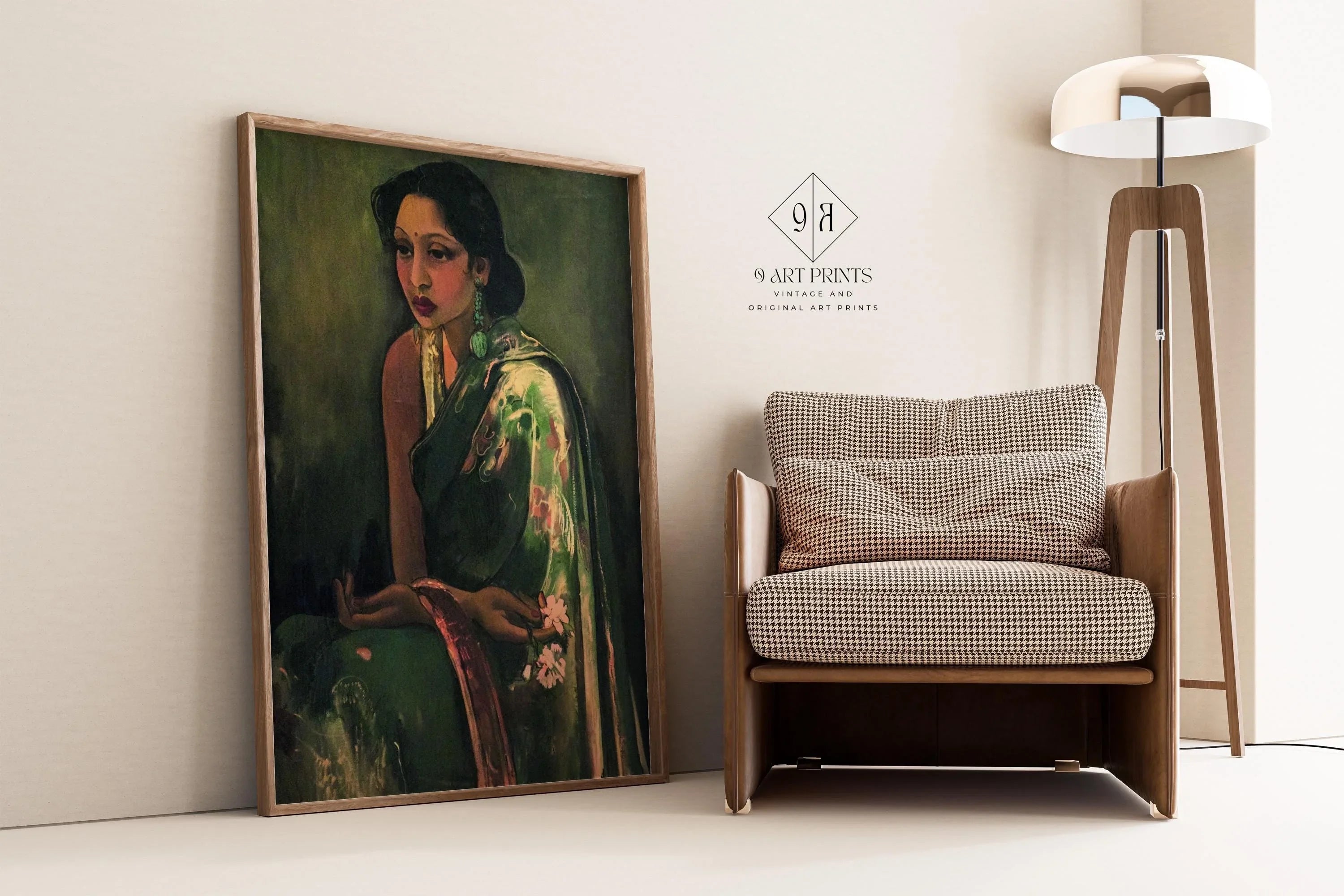 Amrita Sher Gil - Sumair | Indian Artist Female Portrait (available handframed or unframed) - 9ArtPrints