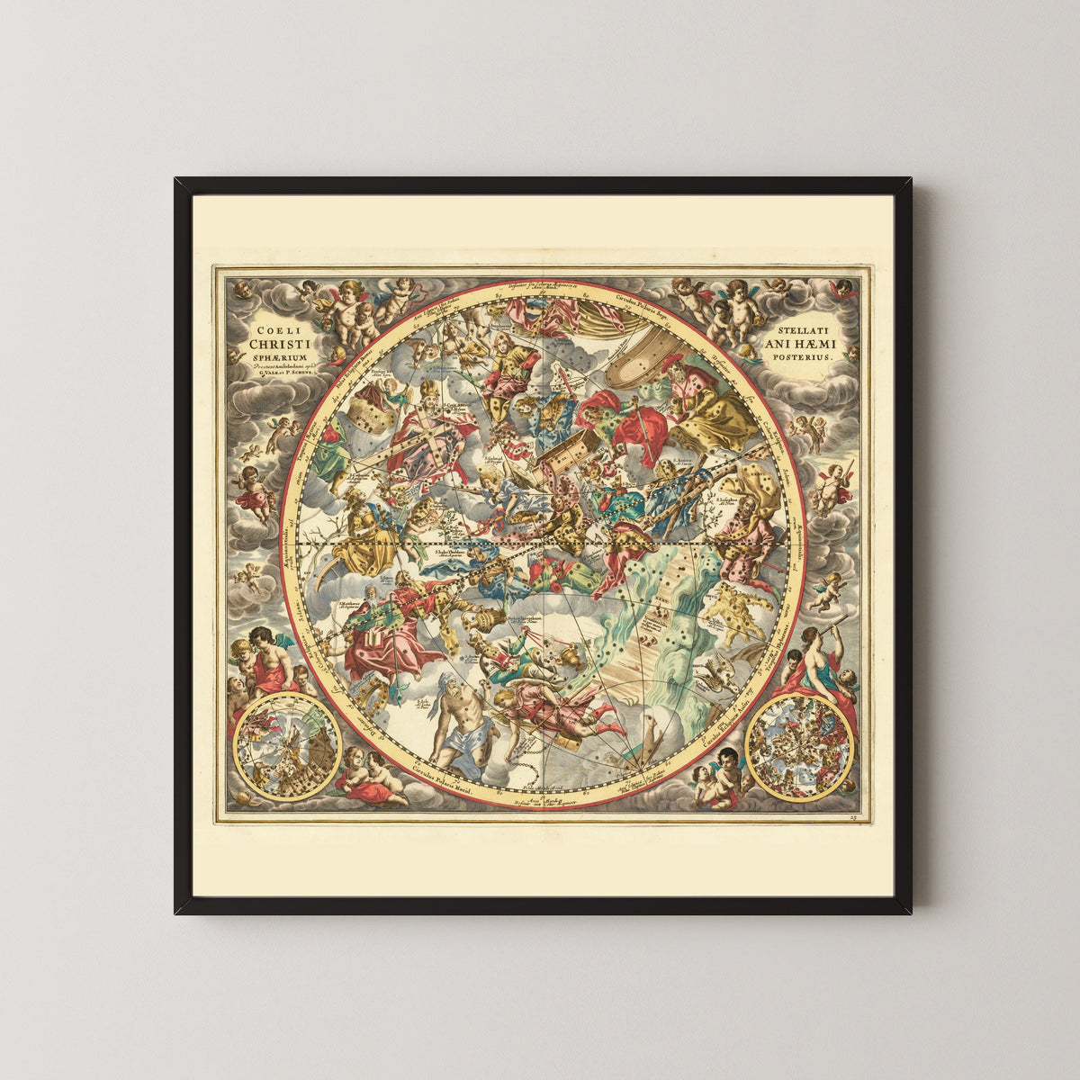 Andreas Cellarius — The Christian Starry Heaven, Second Hemisphere (Plate 23) | Celestial Map Print - 9ArtPrints