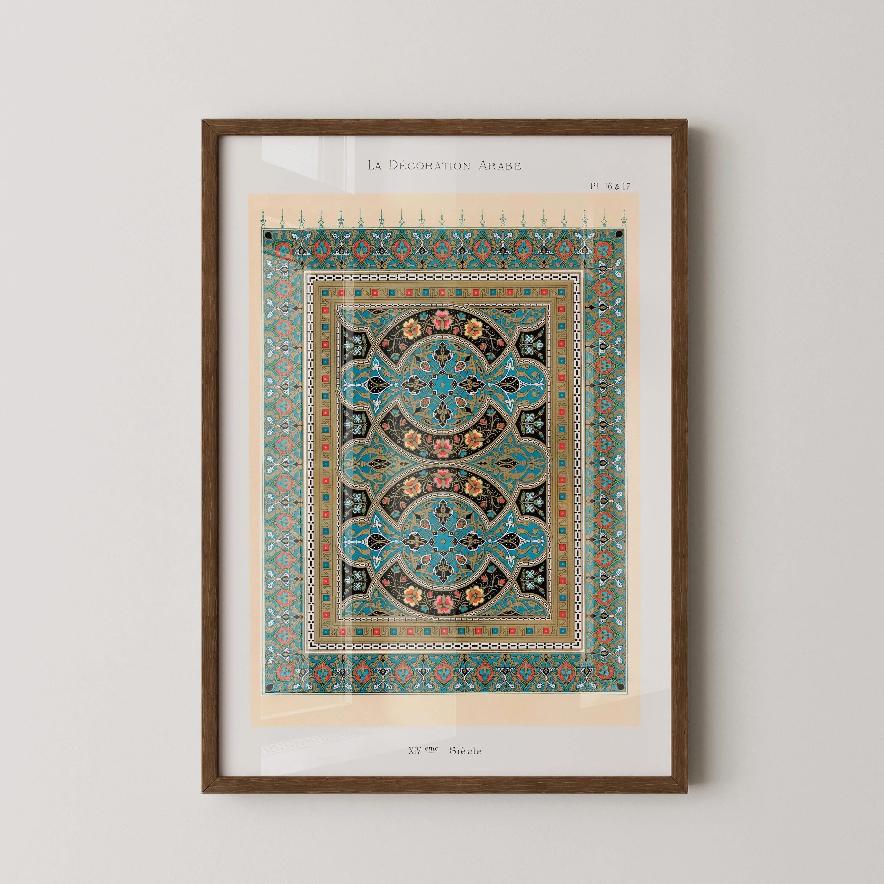 Arabian Pattern 16 and 17 - Emille Prisses D'Avennes | Vintage Middle - Eastern Islamic Persian Pattern Art (available framed or unframed) - 9ArtPrints