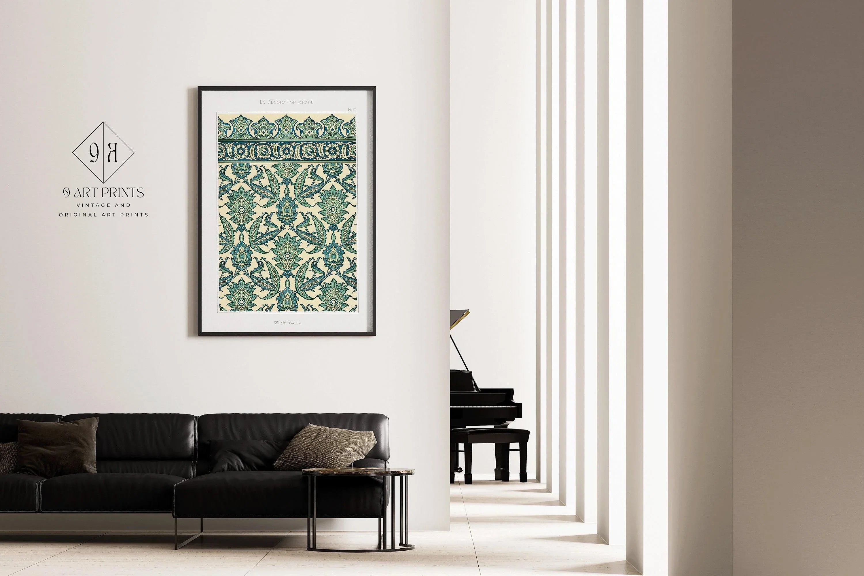 Arabian Pattern 37 - Emille Prisses D'Avennes | Vintage Middle - Eastern Islamic Persian Pattern Art (available framed or unframed) - 9ArtPrints