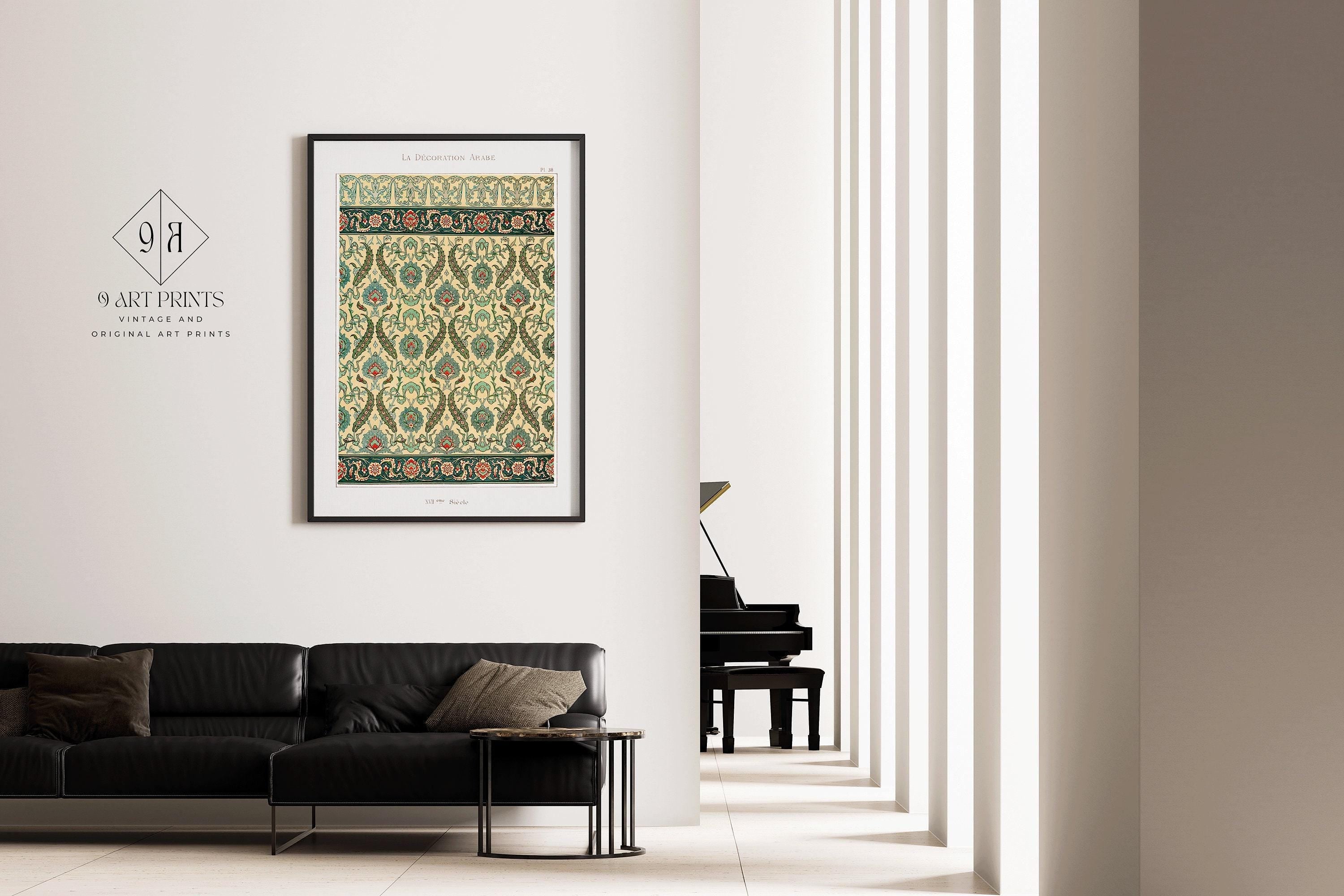 Arabian Pattern 38 - Emille Prisses D'Avennes | Vintage Middle - Eastern Islamic Persian Pattern Art (available framed or unframed) - 9ArtPrints