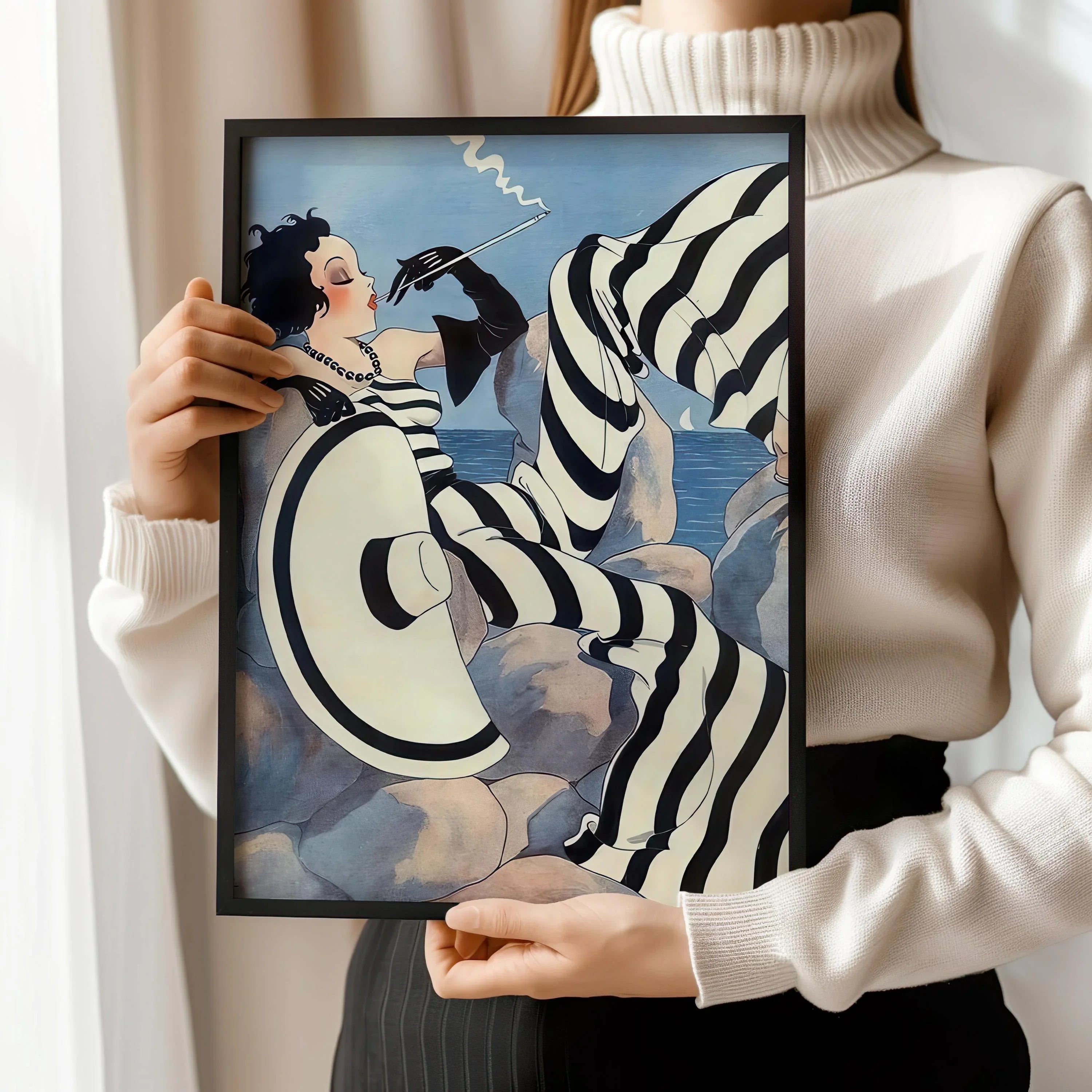 Art Deco Magazine Cover Print: Maurice Pepin - Le Sourire (Handframed or Unframed - 9ArtPrints