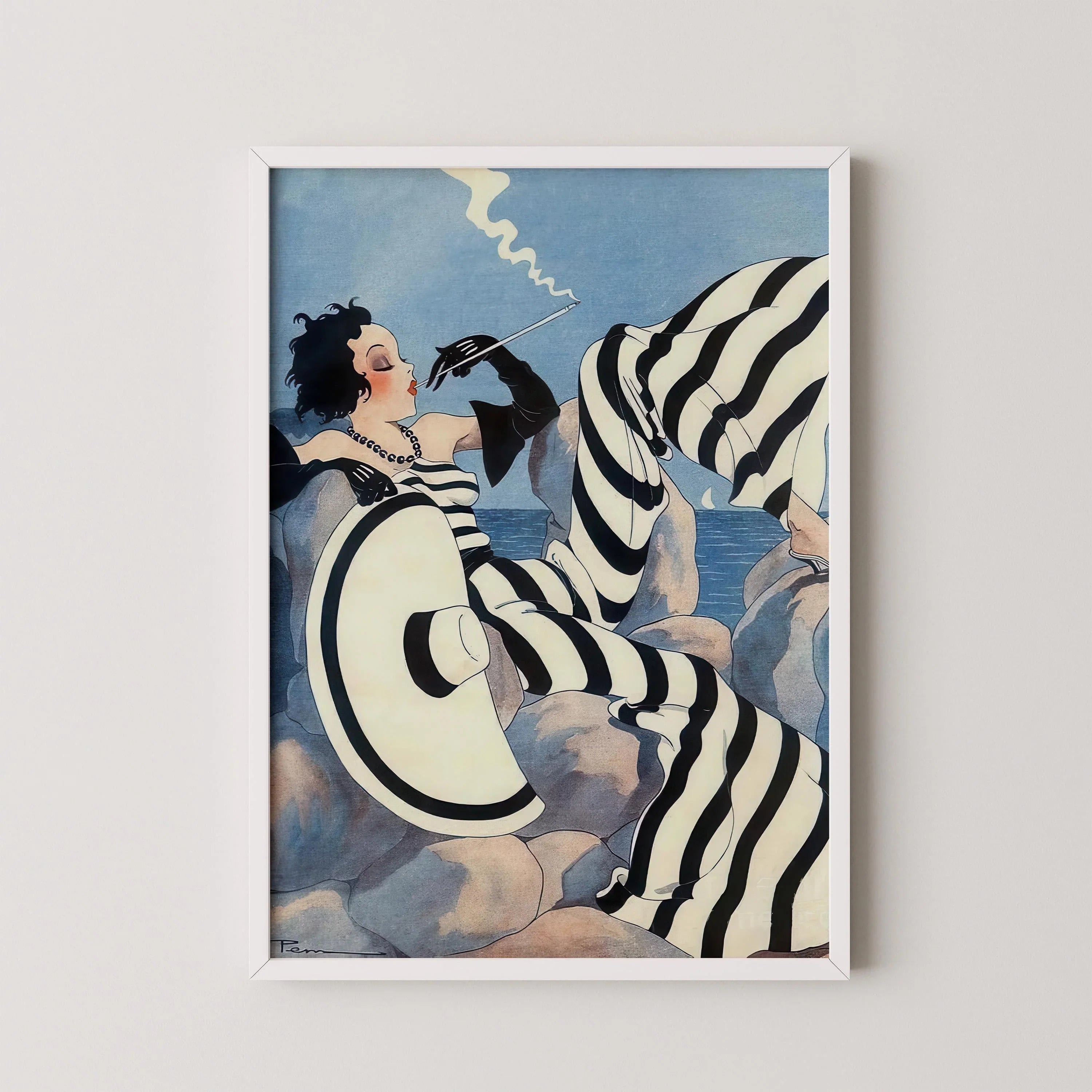 Art Deco Magazine Cover Print: Maurice Pepin - Le Sourire (Handframed or Unframed - 9ArtPrints