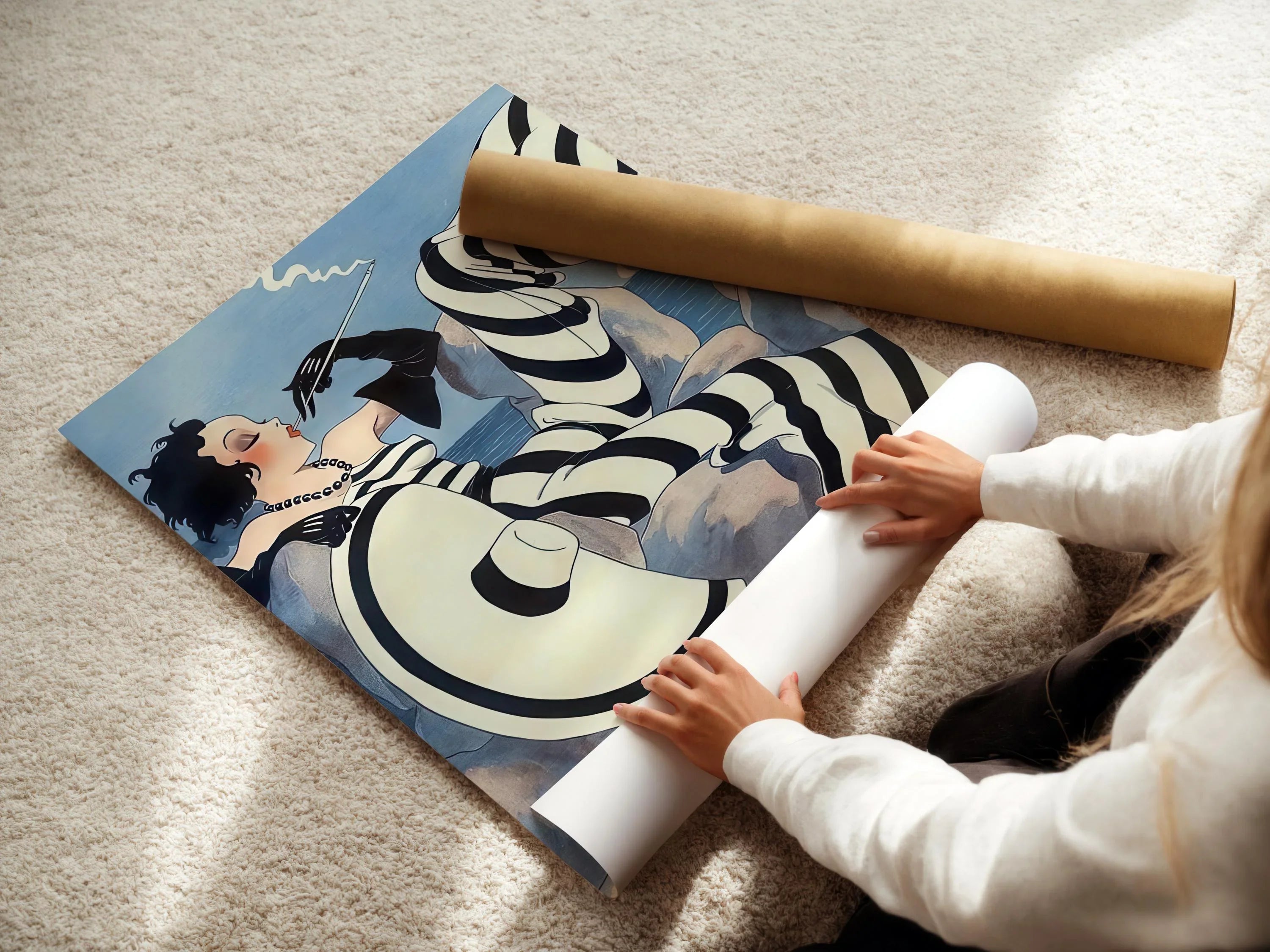 Art Deco Magazine Cover Print: Maurice Pepin - Le Sourire (Handframed or Unframed - 9ArtPrints