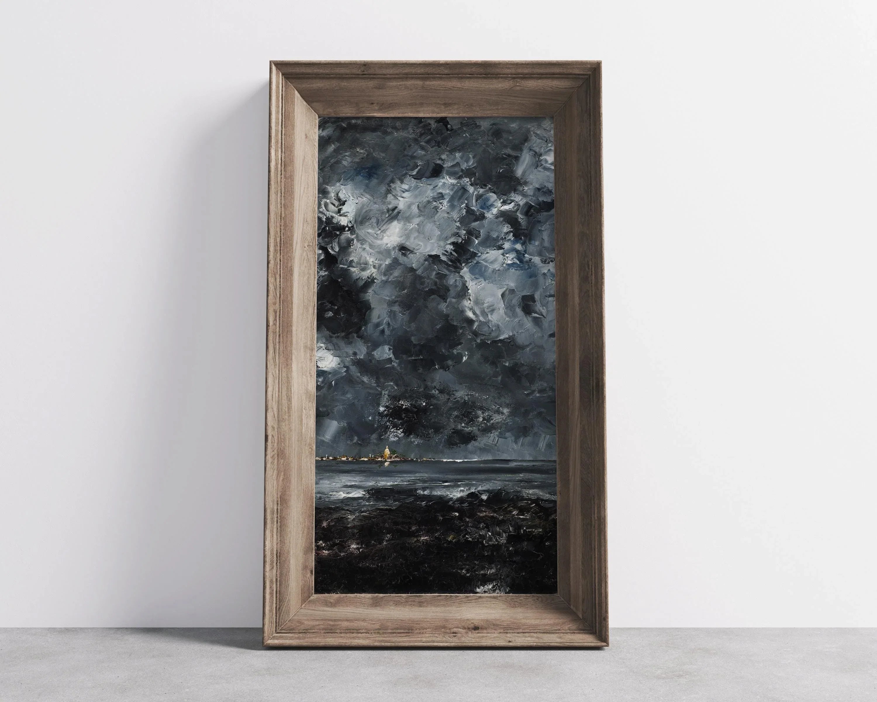 August Strindberg "The Town" Giclée Art Print: Moody Vintage Vertical Fine Art - 9ArtPrints