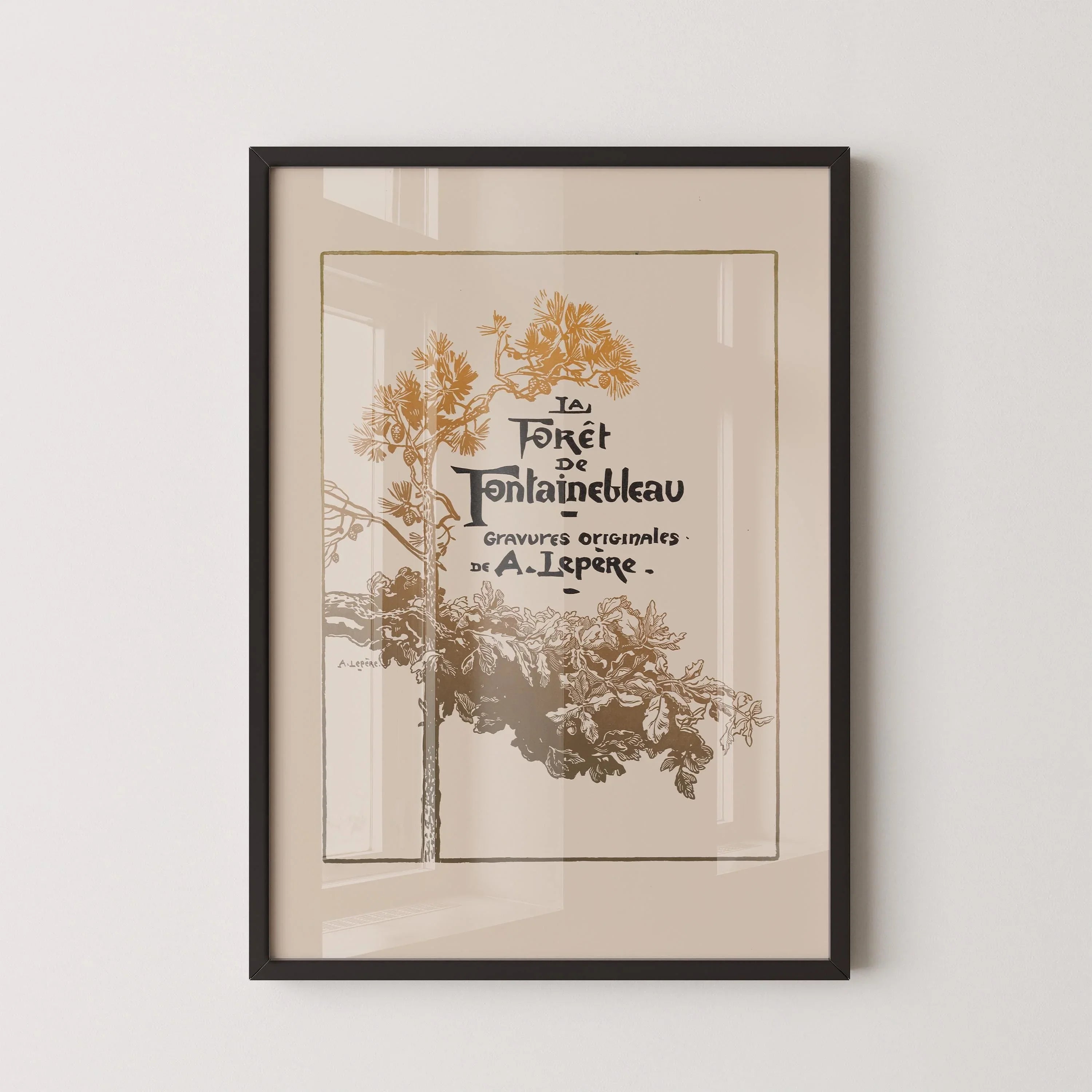 Auguste Lepère - La Forêt de Fontainebleau | Elegant French Art Nouveau Botanical Print | Forest Wall Art | Available handframed or unframed - 9ArtPrints