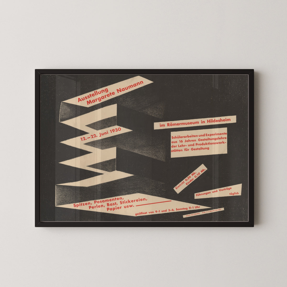 Kurt Schwitters — Ausstellung Margarete Naumann, Römermuseum Hildesheim | Fine Art Print