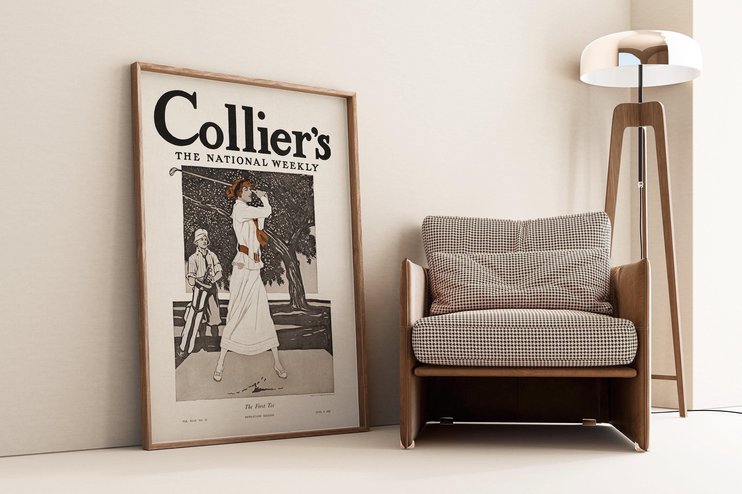 Badass Lady Golfer - Colliers June 1912 | Edward Penfield Vintage Magazine Cover (available handframed or unframed) - 9ArtPrints