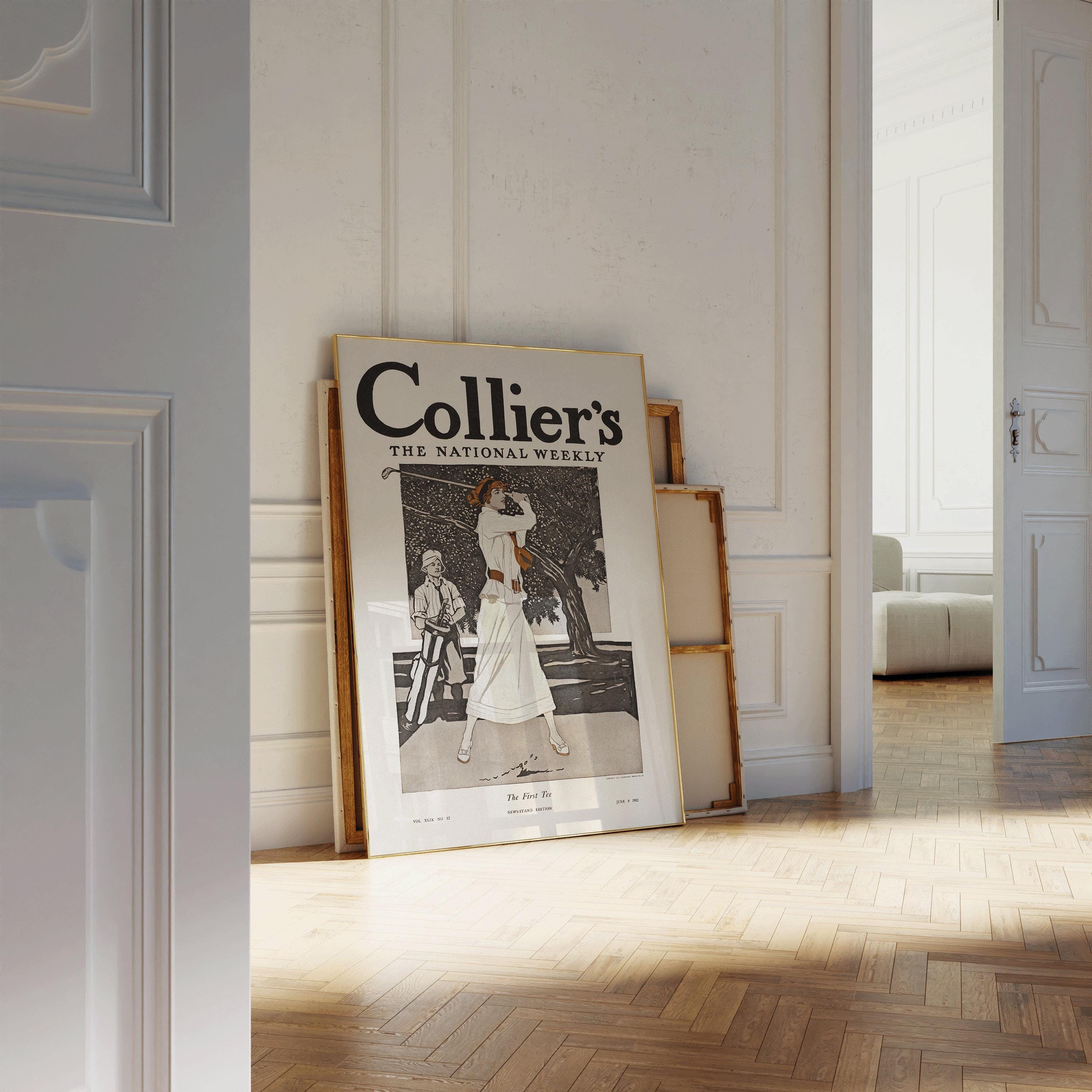 Badass Lady Golfer - Colliers June 1912 | Edward Penfield Vintage Magazine Cover (available handframed or unframed) - 9ArtPrints