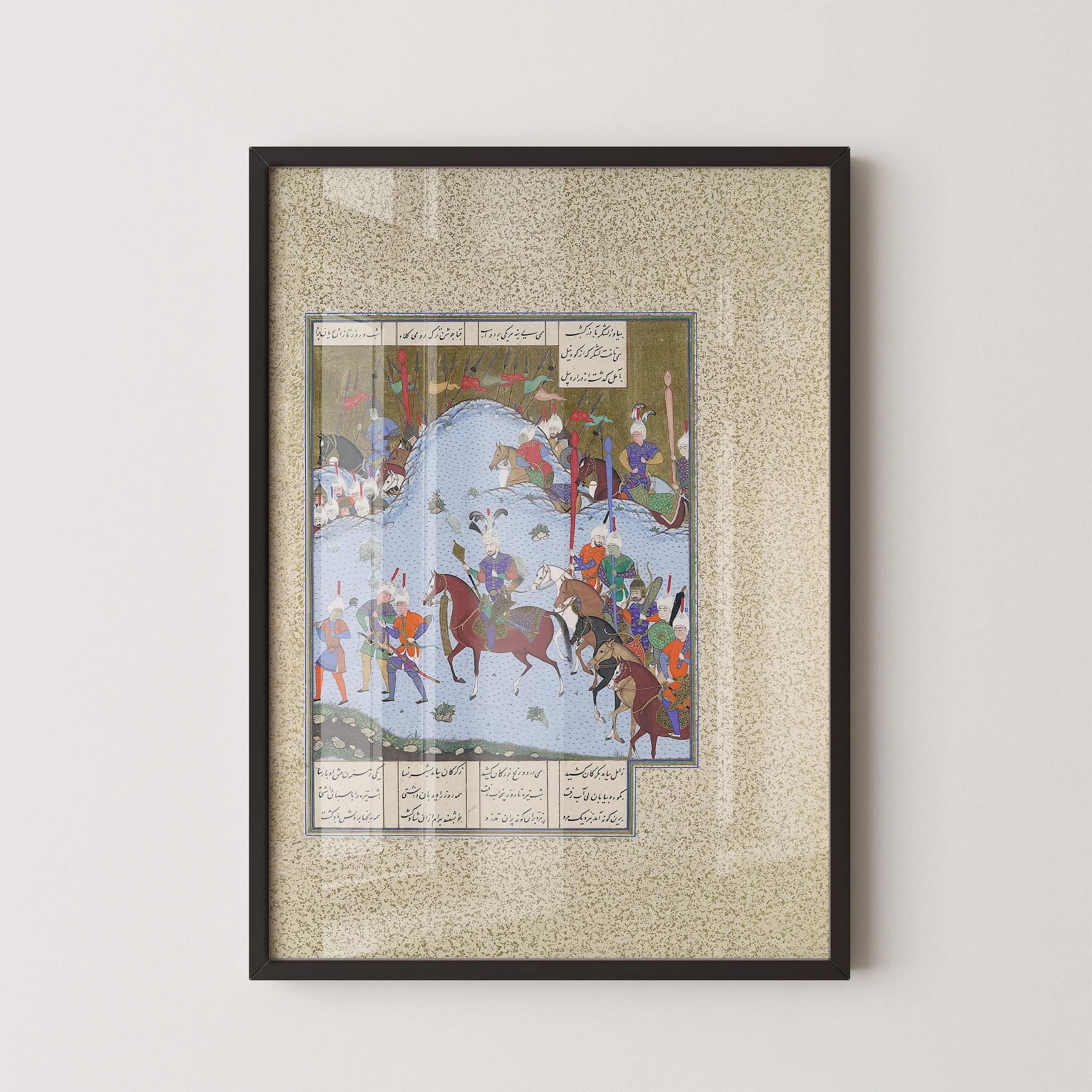 Bahram Gur Advances by Stealth – Persian Miniature Art from the Shahnameh | PRINT (Framed & Unframed Available) - 9ArtPrints