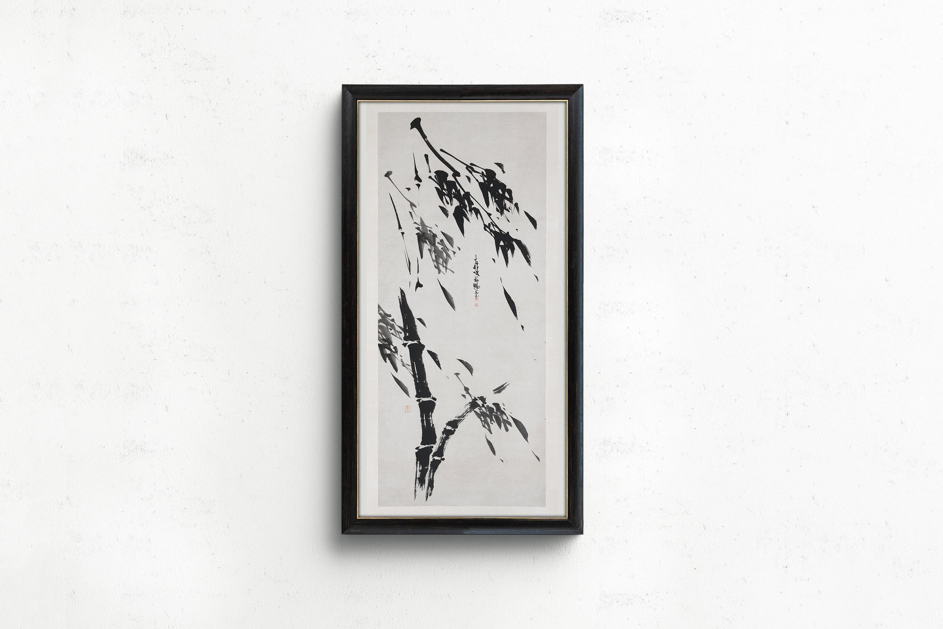 Bamboo in the Wind | PRINT | Vintage Asian Japanese Chinese Narrow Tall Vertical Art (available handframed or unframed) 2x1 - 9ArtPrints
