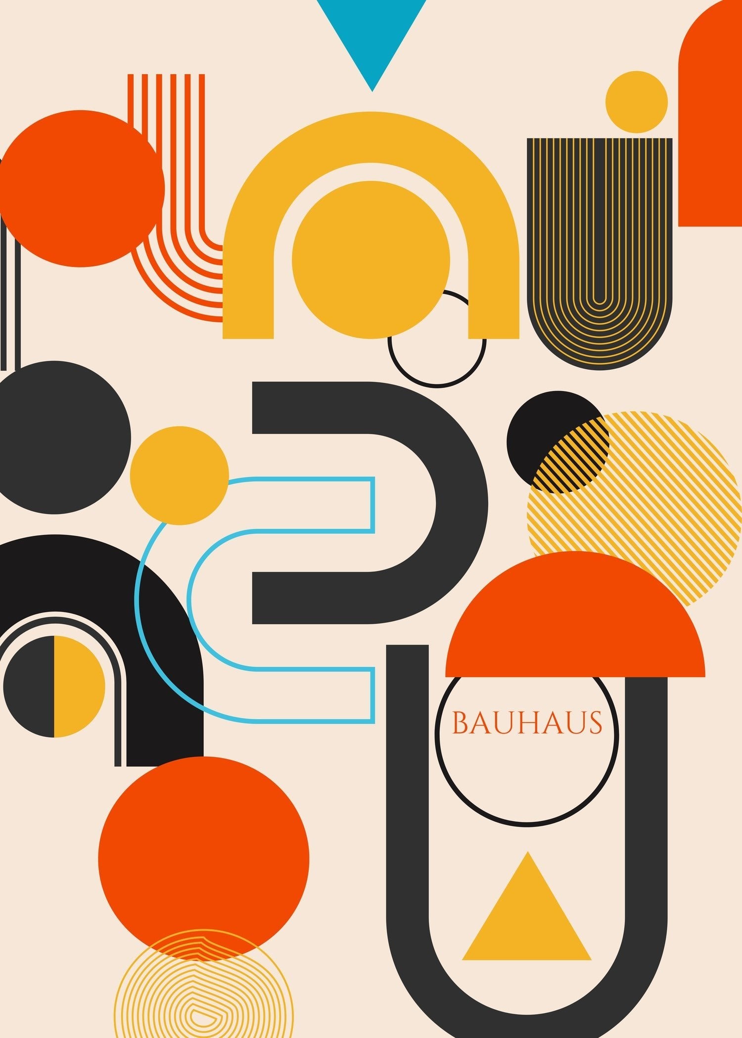 Bauhaus — Big Bang | Colourful Mid-Century Modern Abstract Print - 9ArtPrints