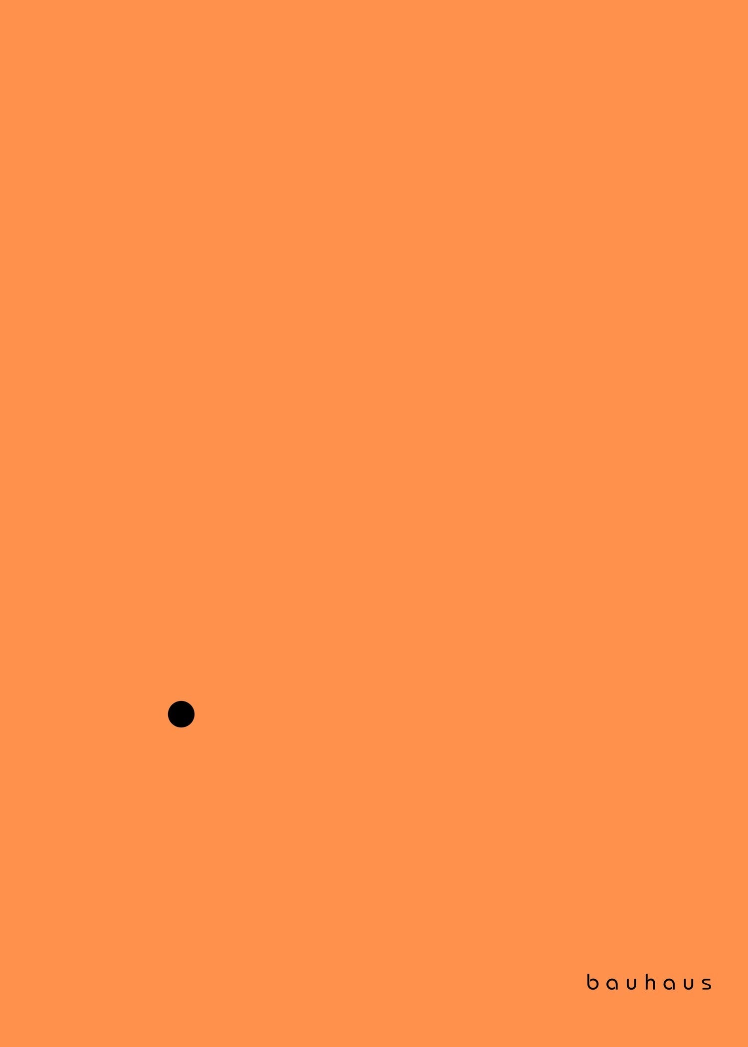 Bauhaus — Der Punkt (The Dot) | Mid-Century Modern Print in Orange & Black - 9ArtPrints