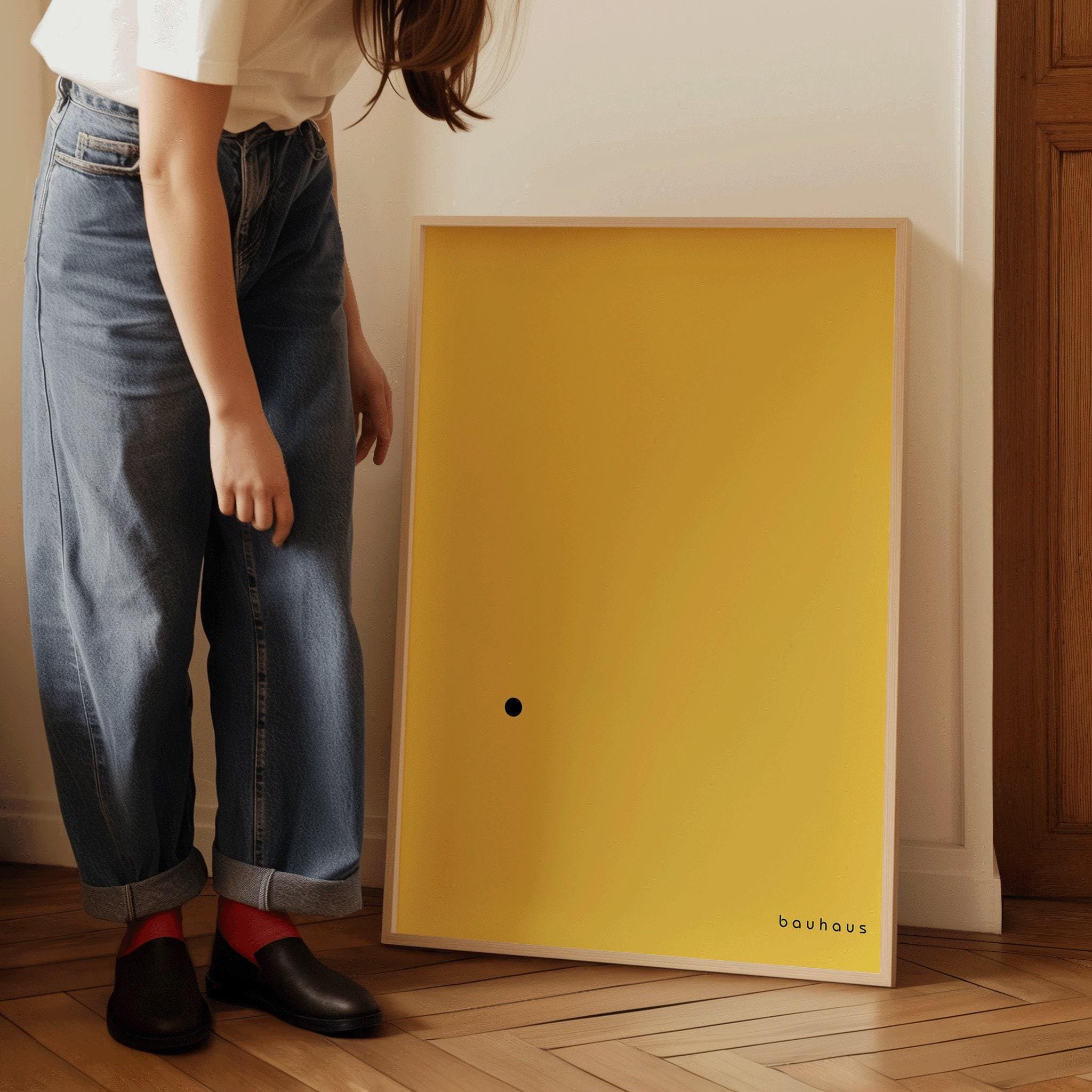 Bauhaus - Der Punkt (The Dot) PRINT | Minimalist Mid - Century Modern Poster in Yellow and Black