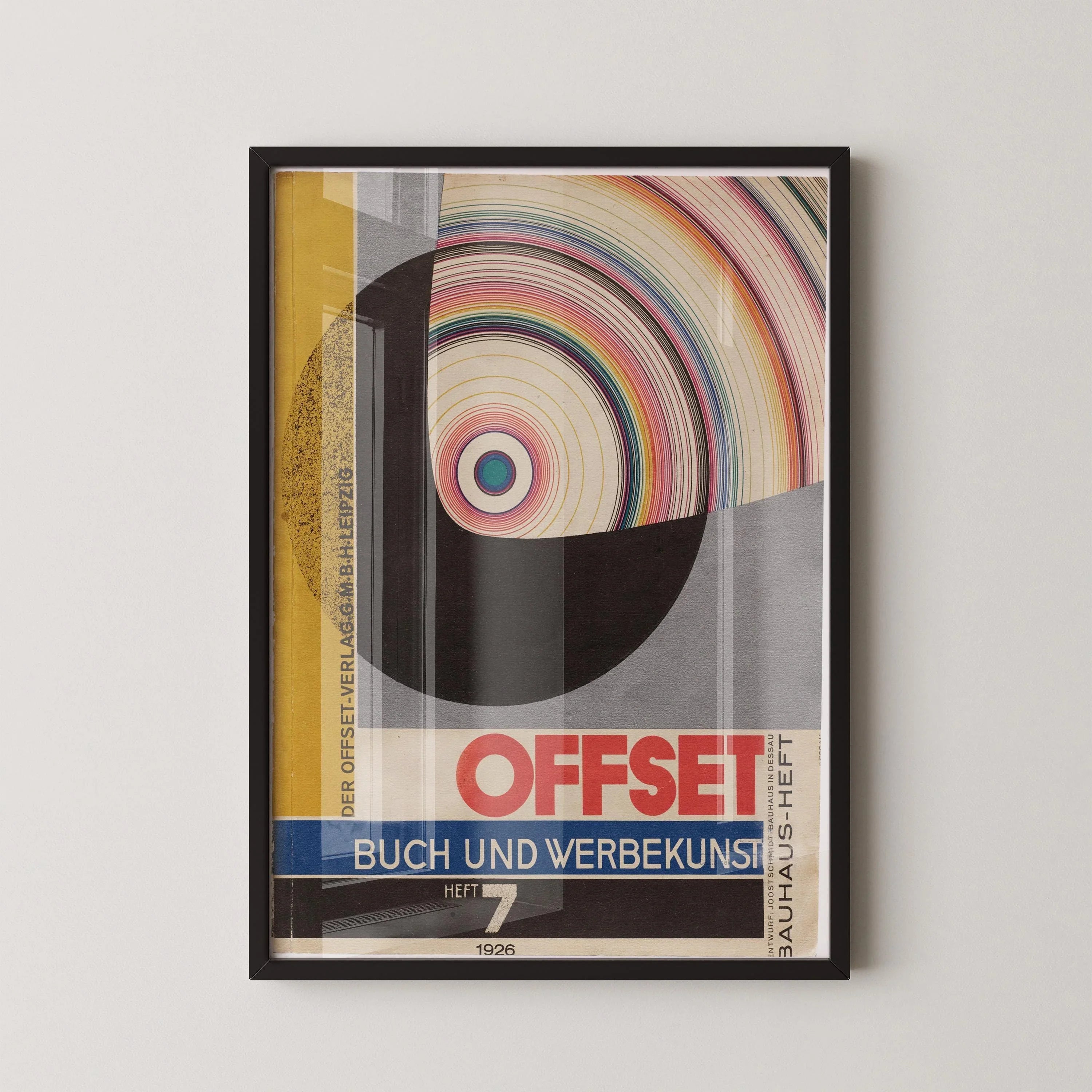 Bauhaus - Joost Schmidt Offset Magazine Cover PRINT | Mid - Century Modern Art Print
