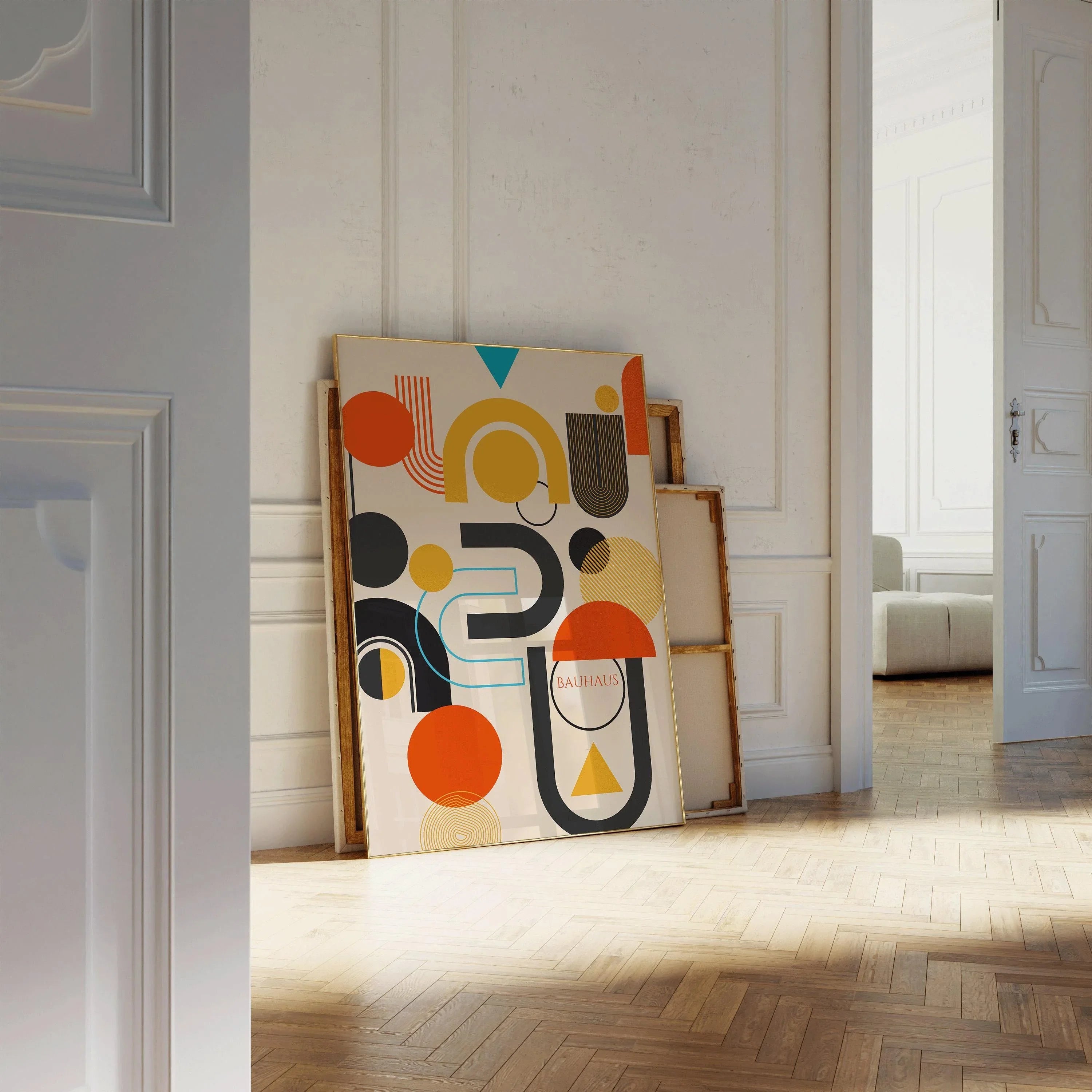 Bauhaus Poster - Big Bang PRINT | Colourful Abstract Mid - century modern art print