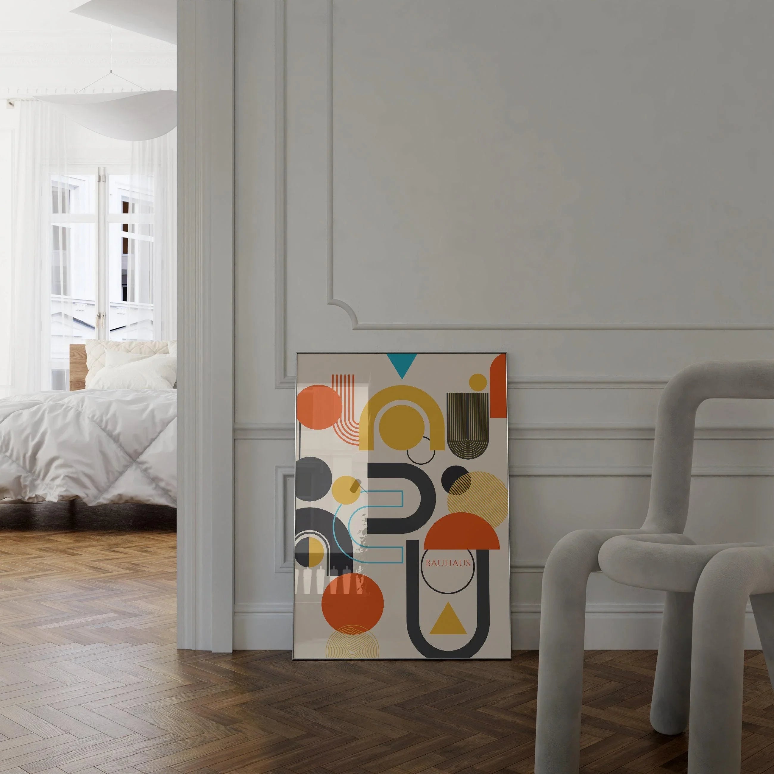 Bauhaus Poster - Big Bang PRINT | Colourful Abstract Mid - century modern art print