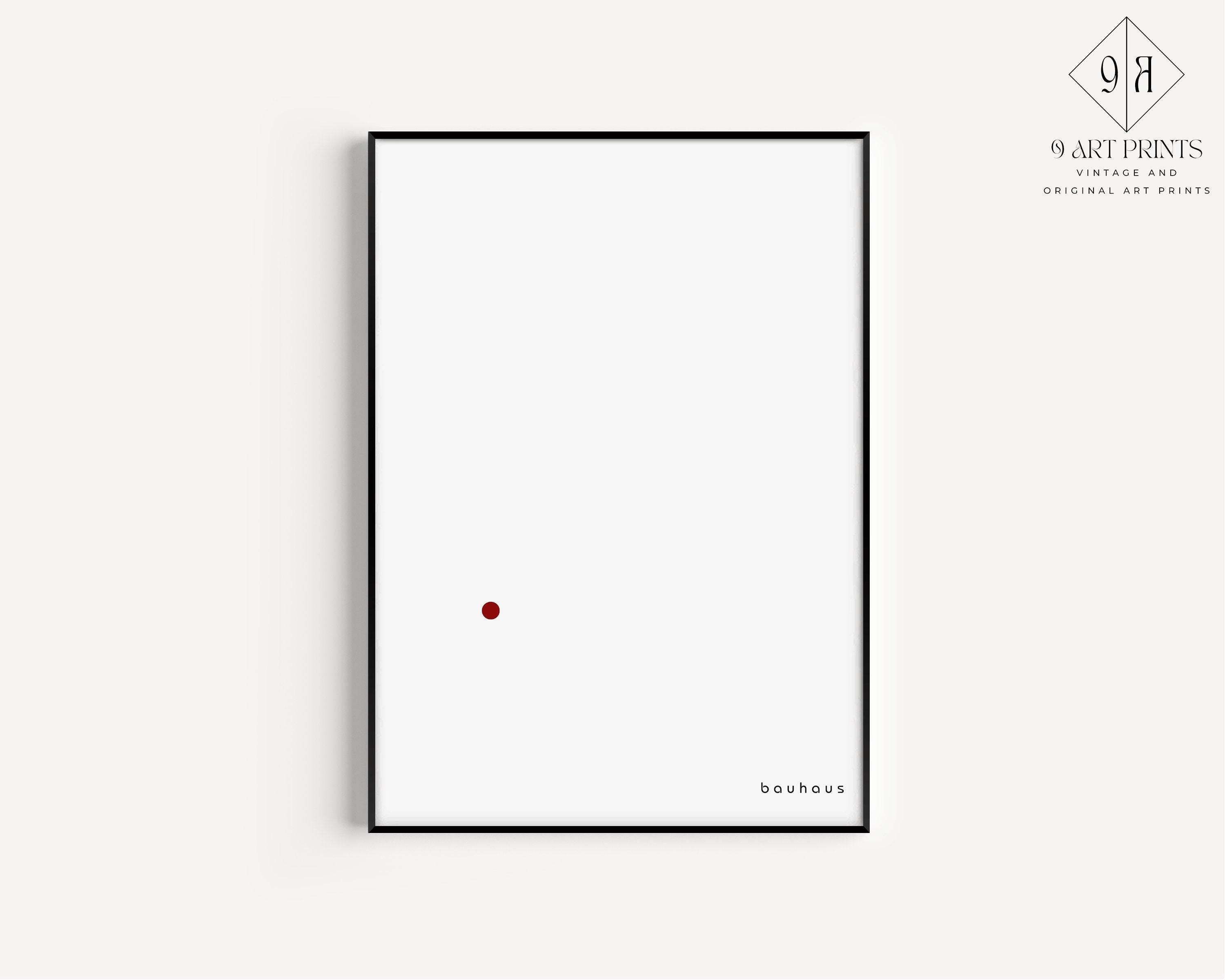 Bauhaus Poster - Der Punkt (The Dot) PRINT | Minimalist Mid - century modern art print in white and red (available framed) - 9ArtPrints