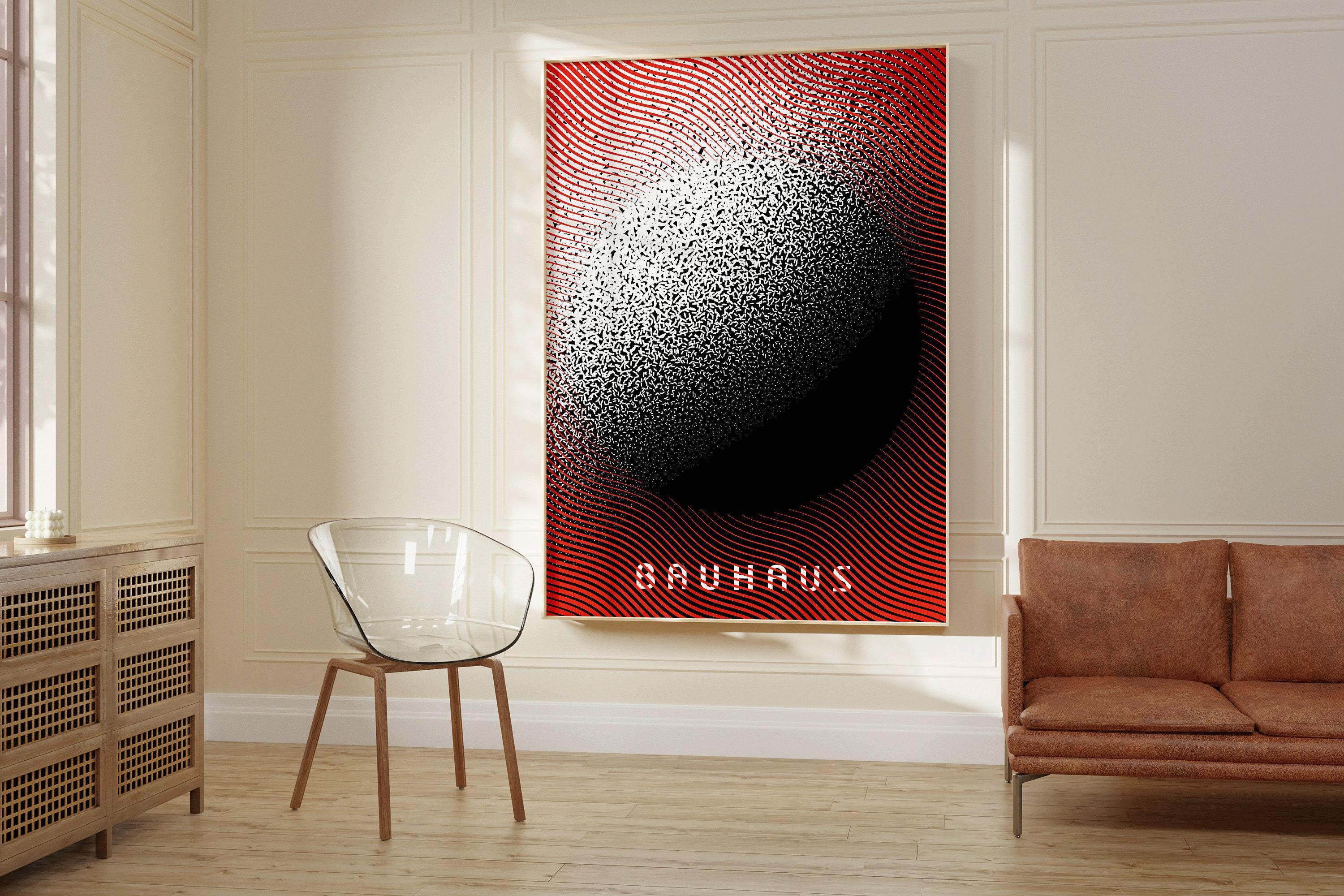 Bauhaus Poster - Red Black Dissolution PRINT | Mid - century modern art print