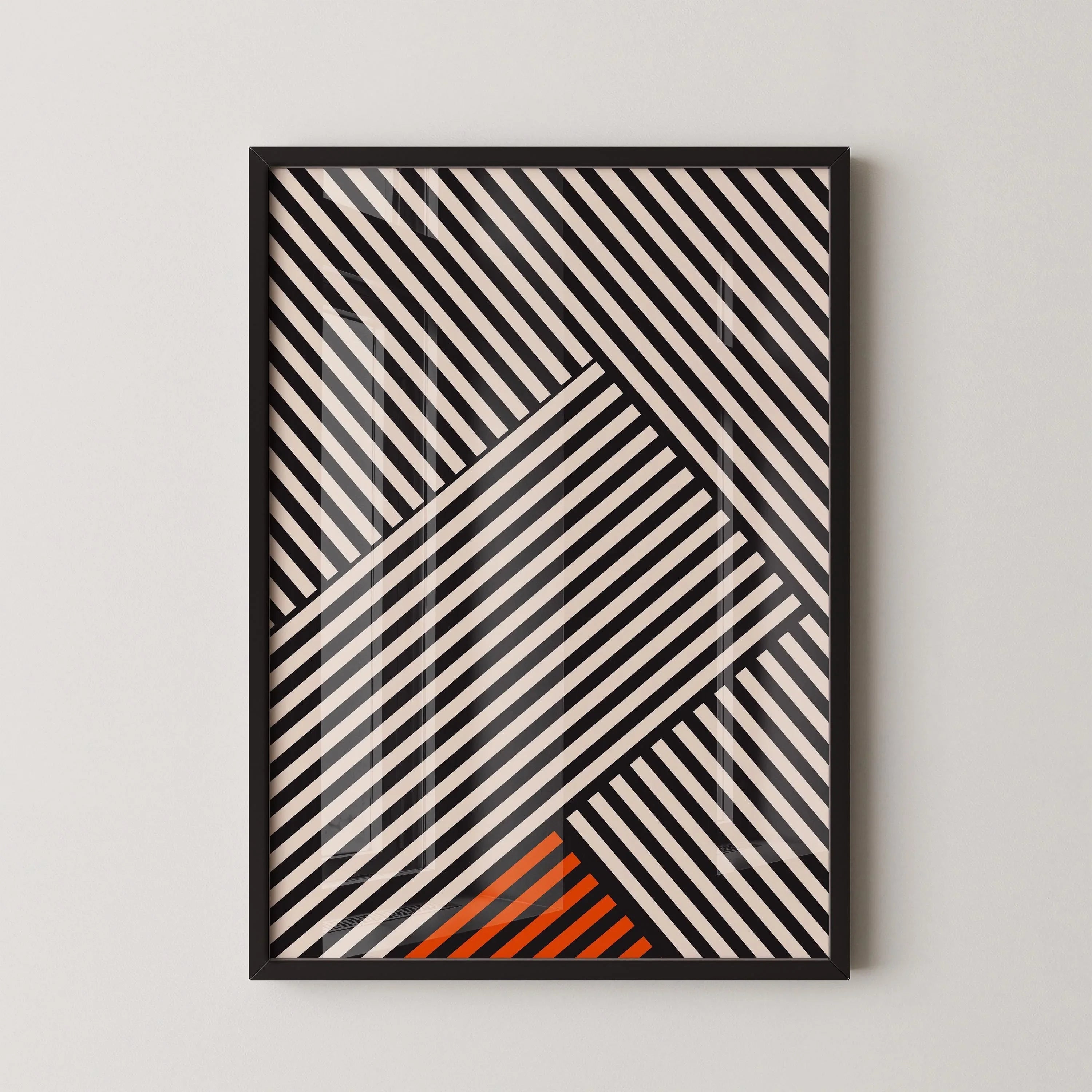 Bauhaus Poster - Stripes PRINT | Mid - century modern art print