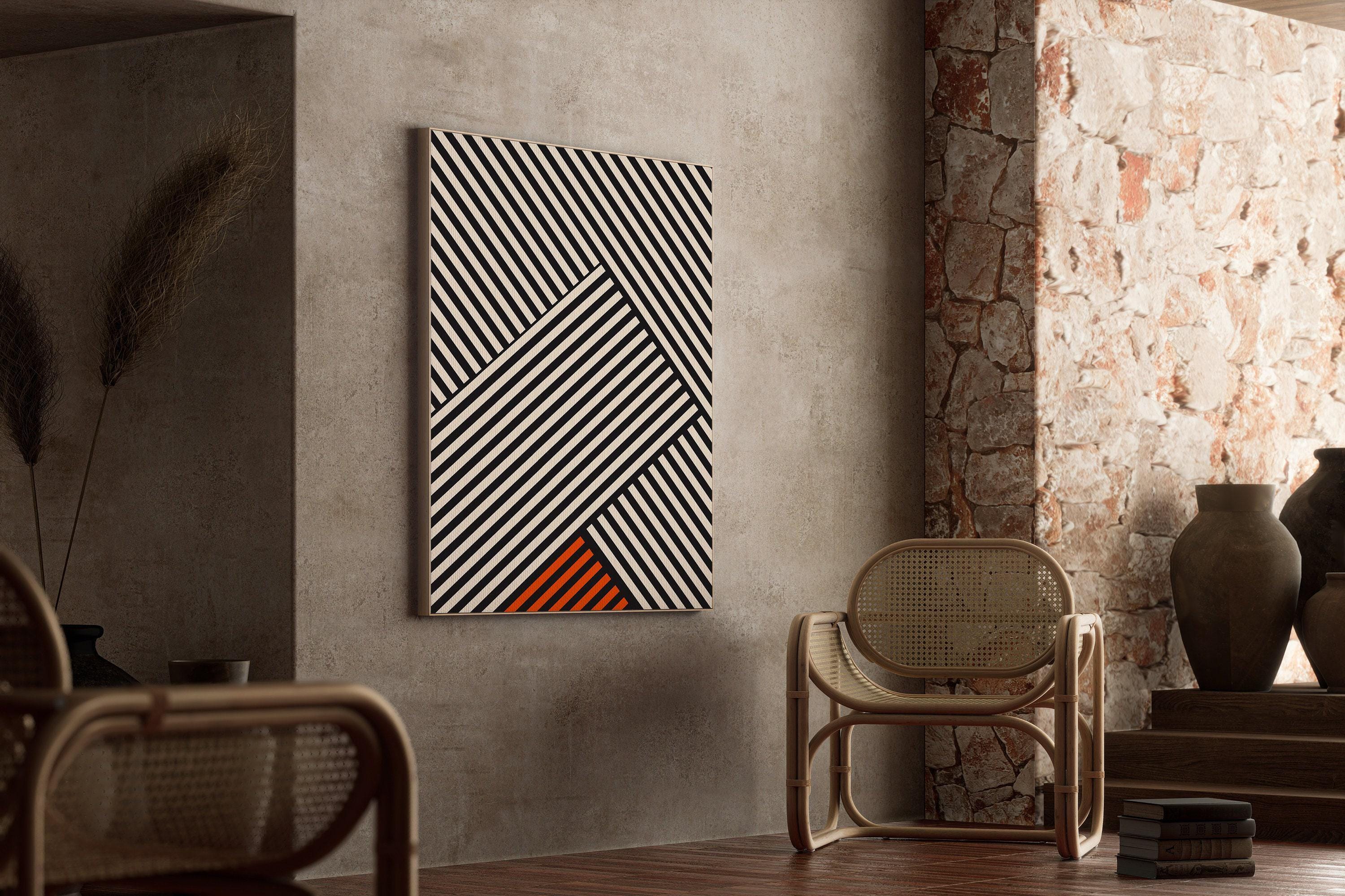 Bauhaus Poster - Stripes PRINT | Mid - century modern art print
