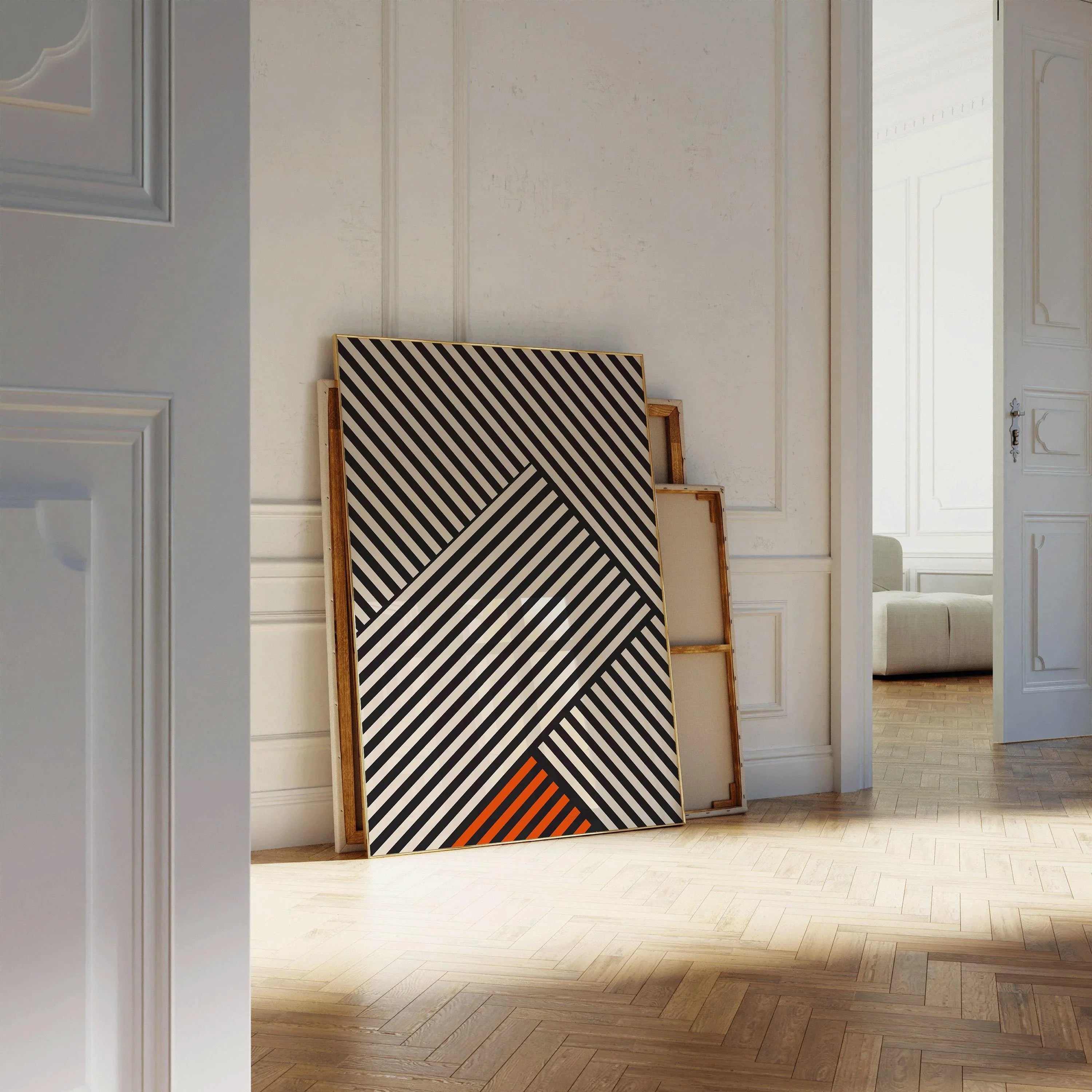 Bauhaus Poster - Stripes PRINT | Mid - century modern art print