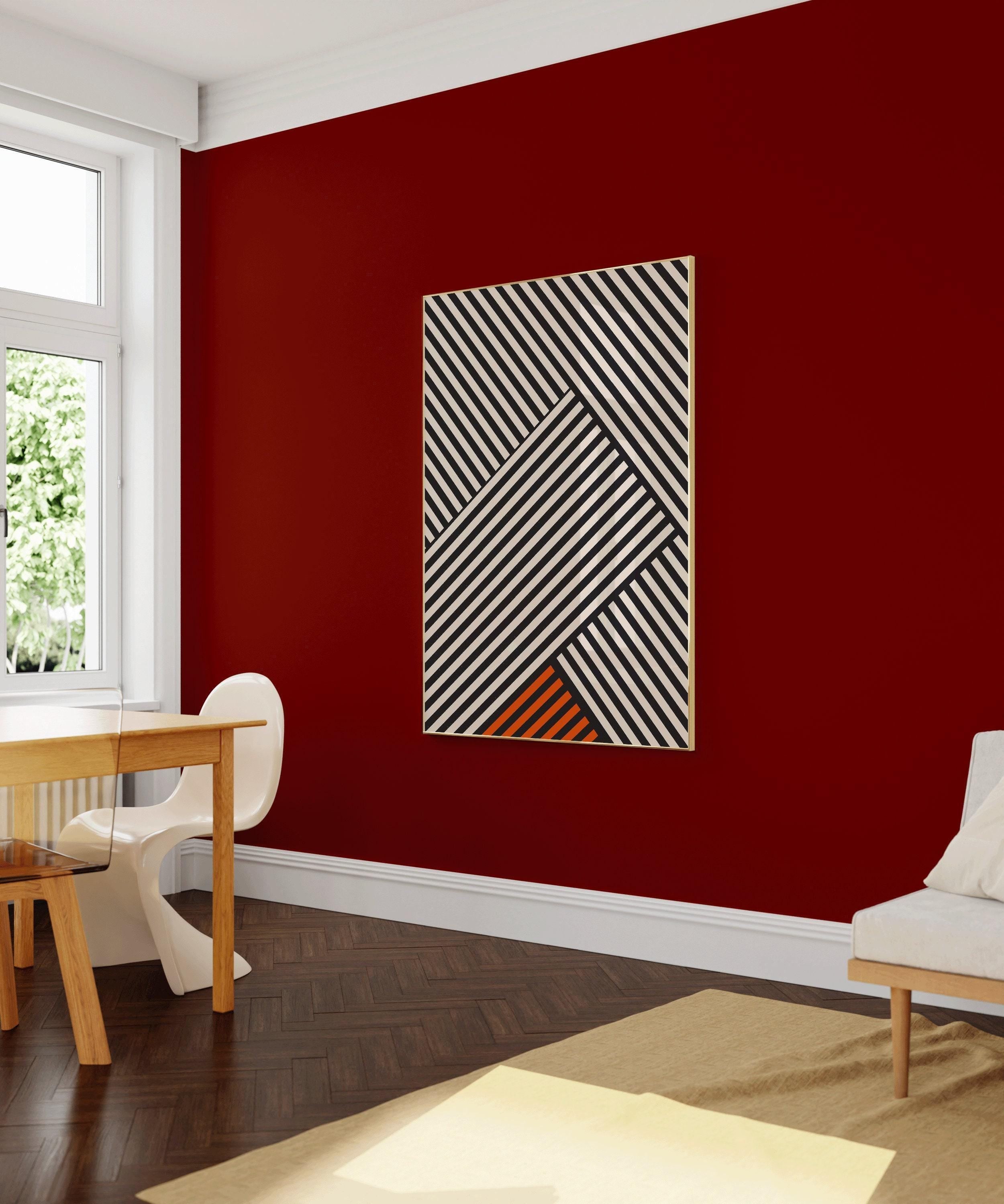 Bauhaus Poster - Stripes PRINT | Mid - century modern art print