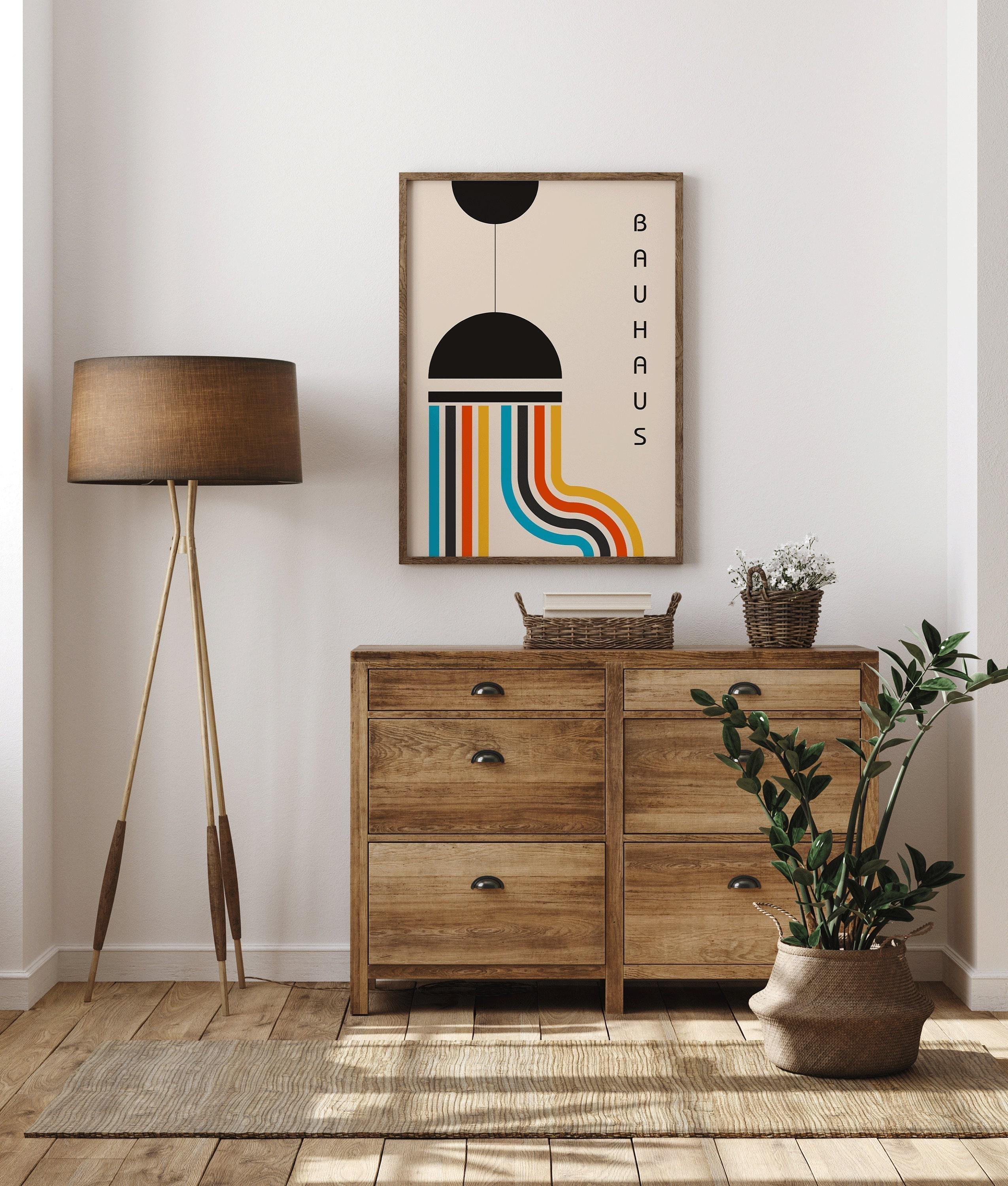 Bauhaus Poster - The Lamp PRINT | Colourful Mid - century modern art print
