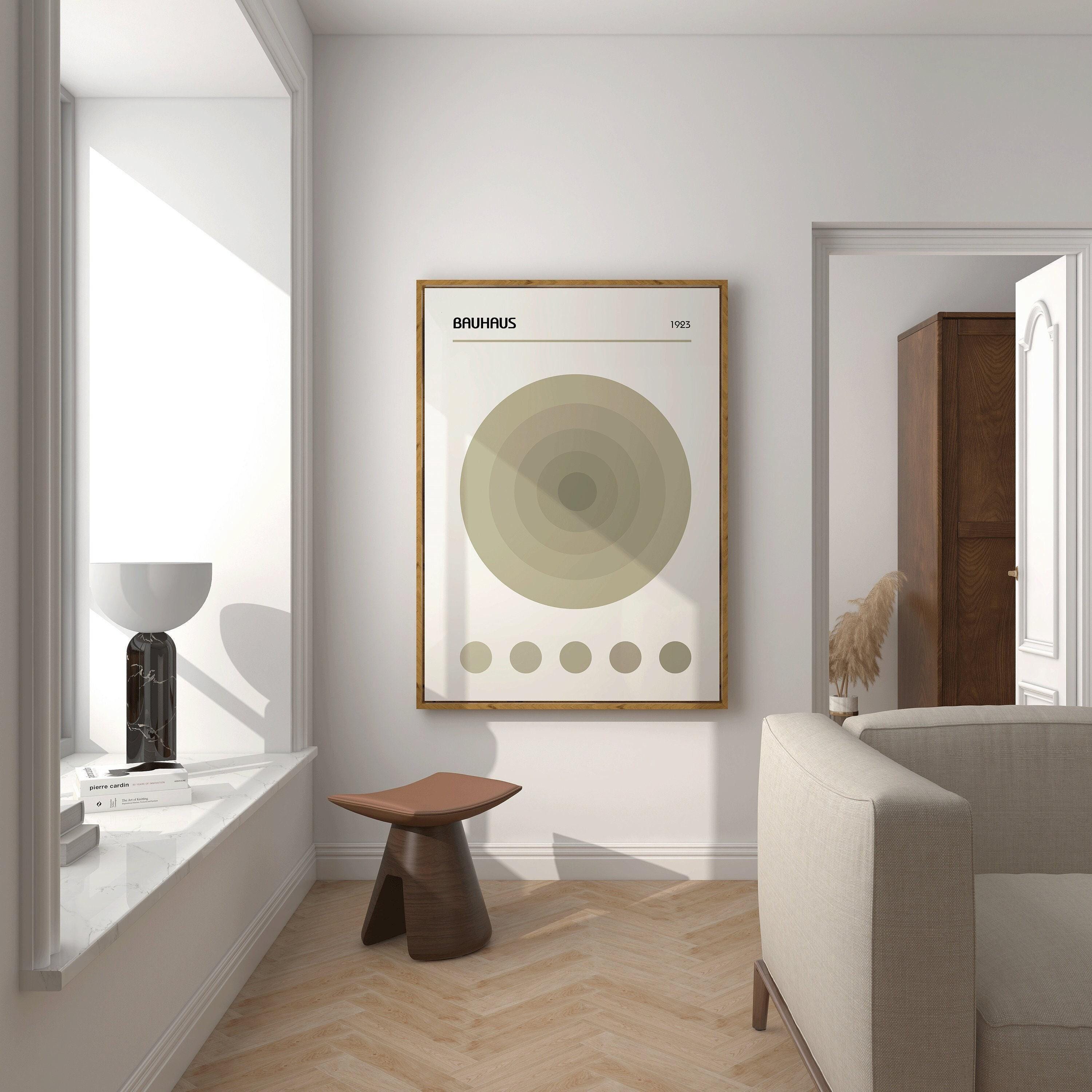 Bauhaus Poster - The Target PRINT | Mid - century modern art print in sage green