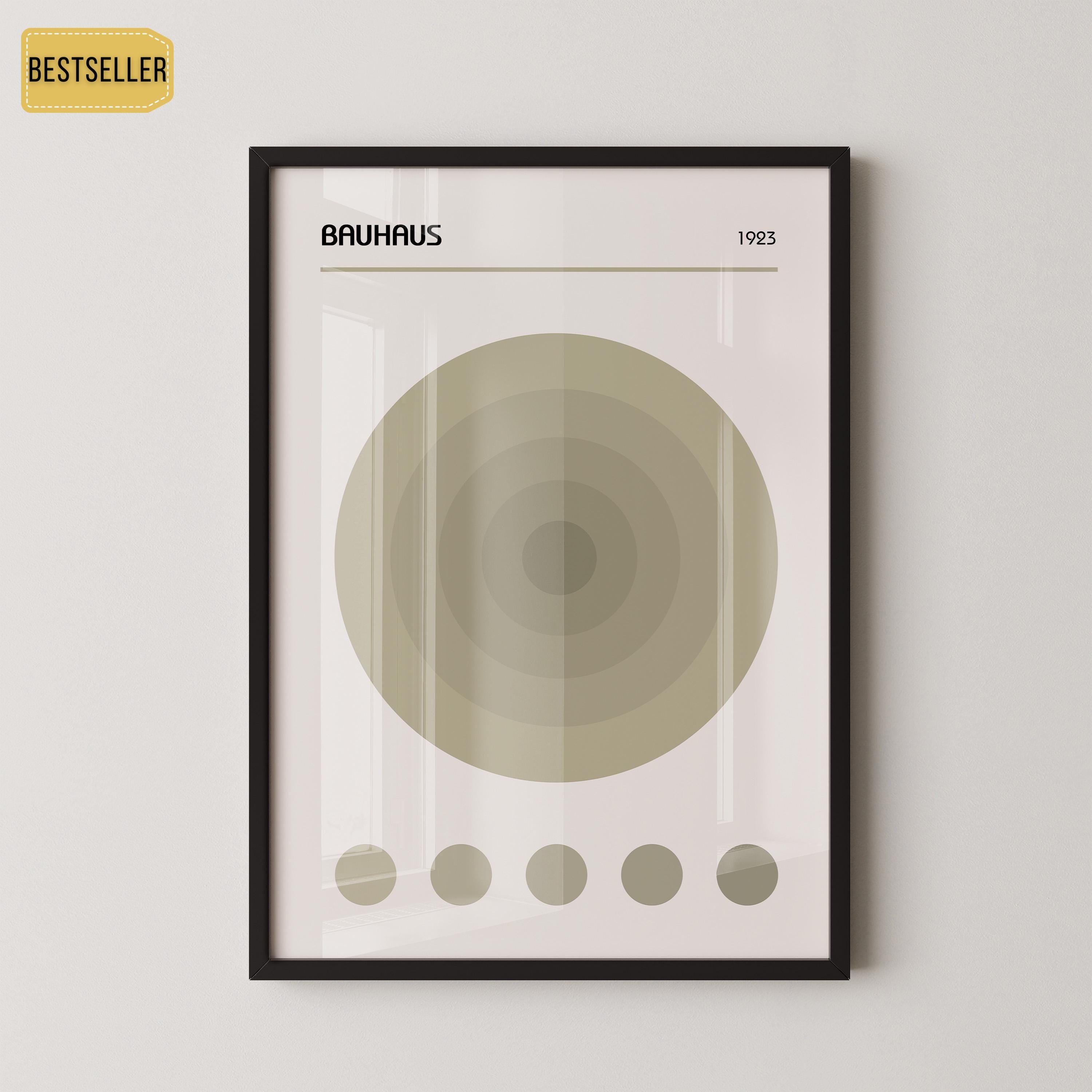 Bauhaus Poster - The Target PRINT | Mid - century modern art print in sage green