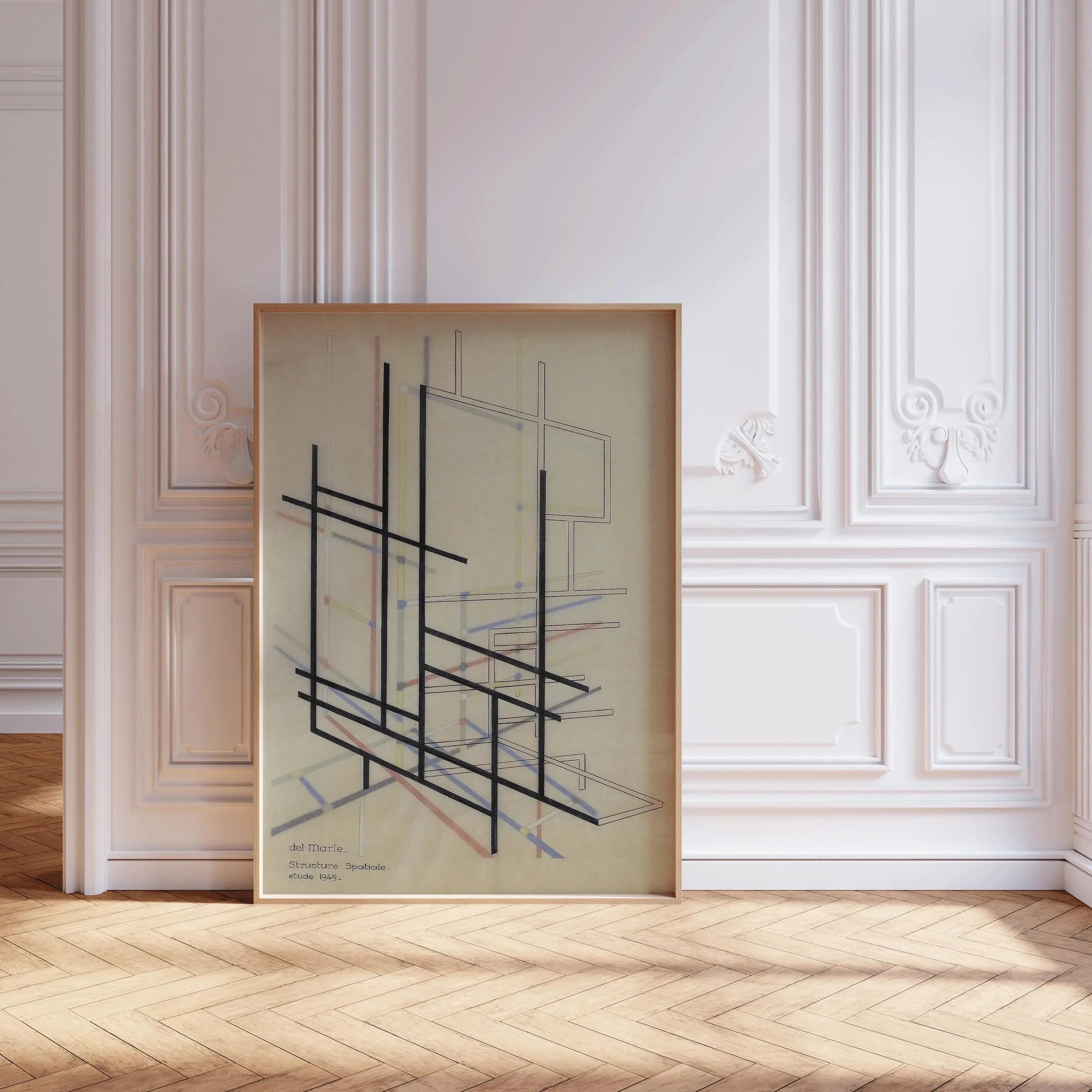 Bauhaus Structure Art Print: Felix del Marle Mid - Century Modern Giclee Print - 9ArtPrints