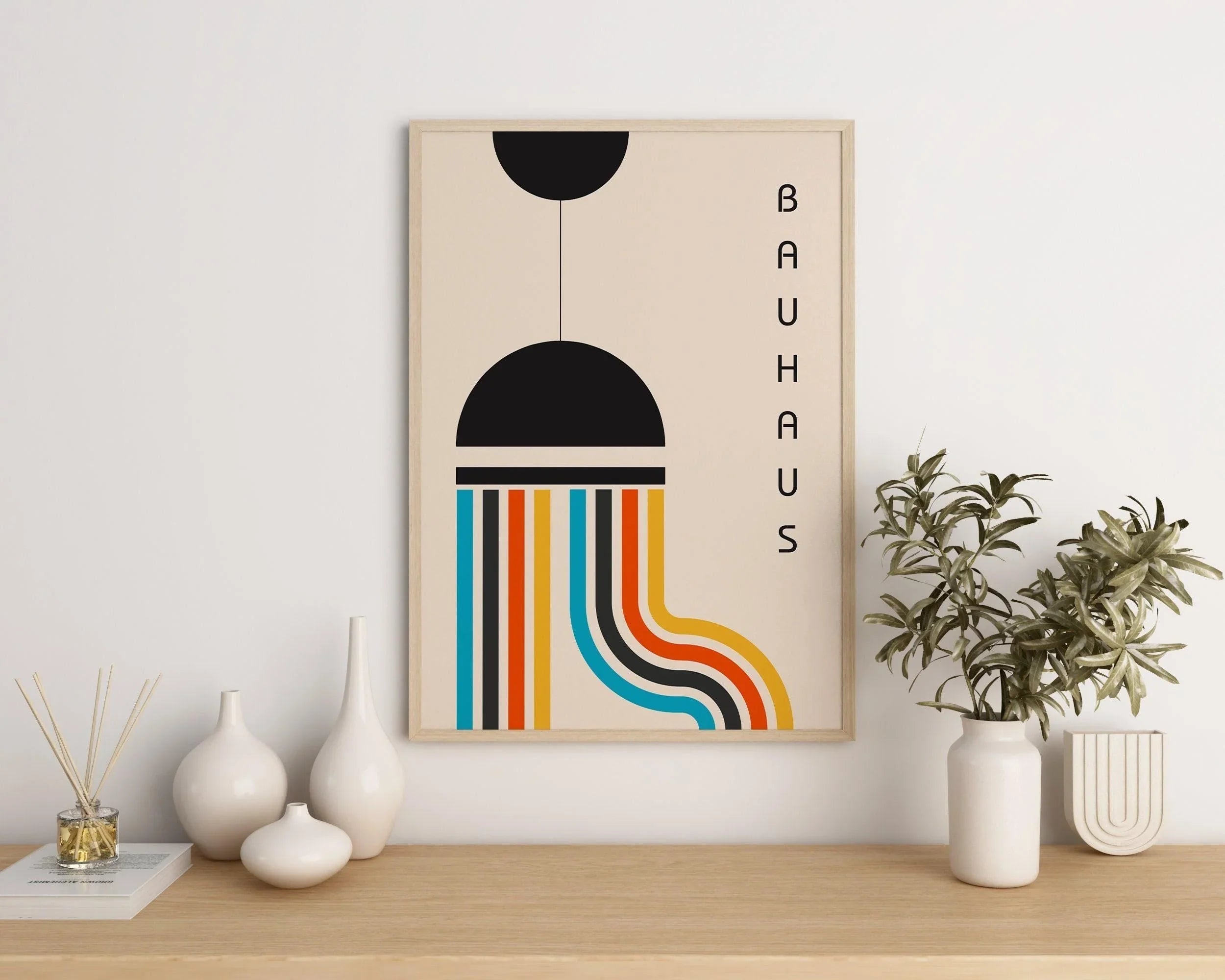 Bauhaus 'The Lamp' Art Print: Mid - Century Modern Giclee - 9ArtPrints