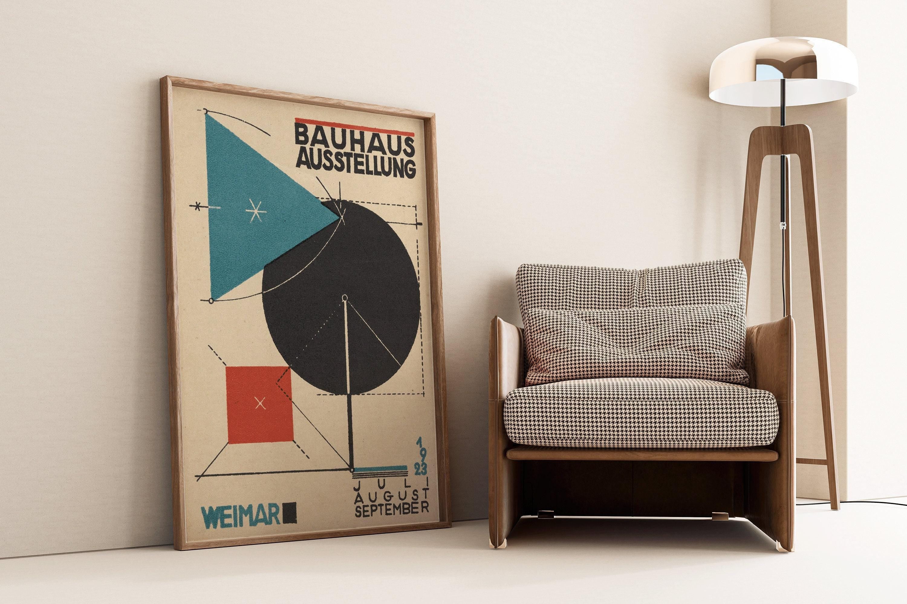 Bauhaus Vintage Poster - Ausstellung Triangle Circle Square PREMIUM GICLÉE PRINT | Mid - Century Modern Art Print (available handframed) - 9ArtPrints
